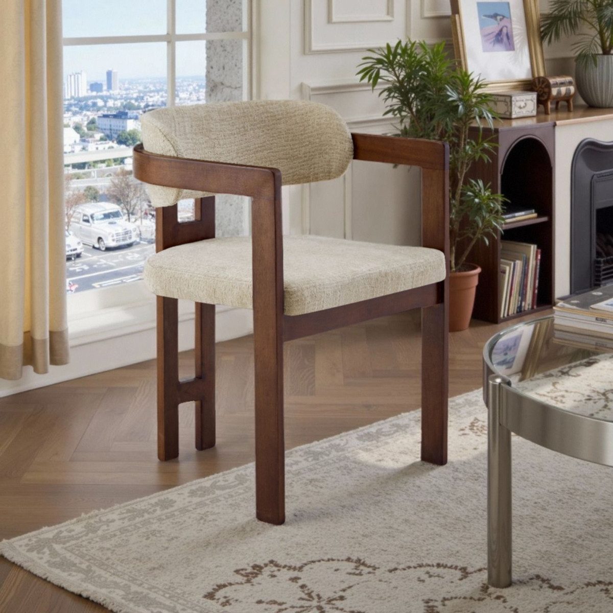 alesvelt Esszimmerstuhl Gepolsterte Esszimmerstuhl EVE mit Armlehne in Capp günstig online kaufen