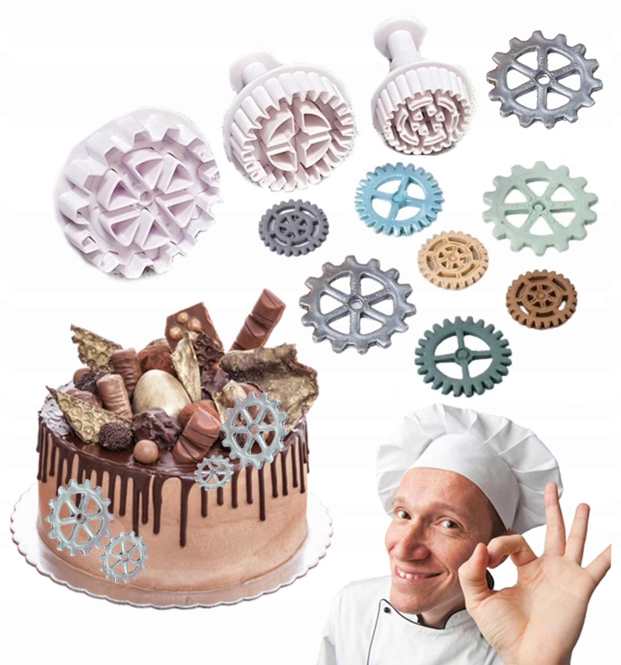 CakeLand Kugelausstecher Dekorations-Ausstecher Set mit 3 Größen, Torten, einfache Handhabung