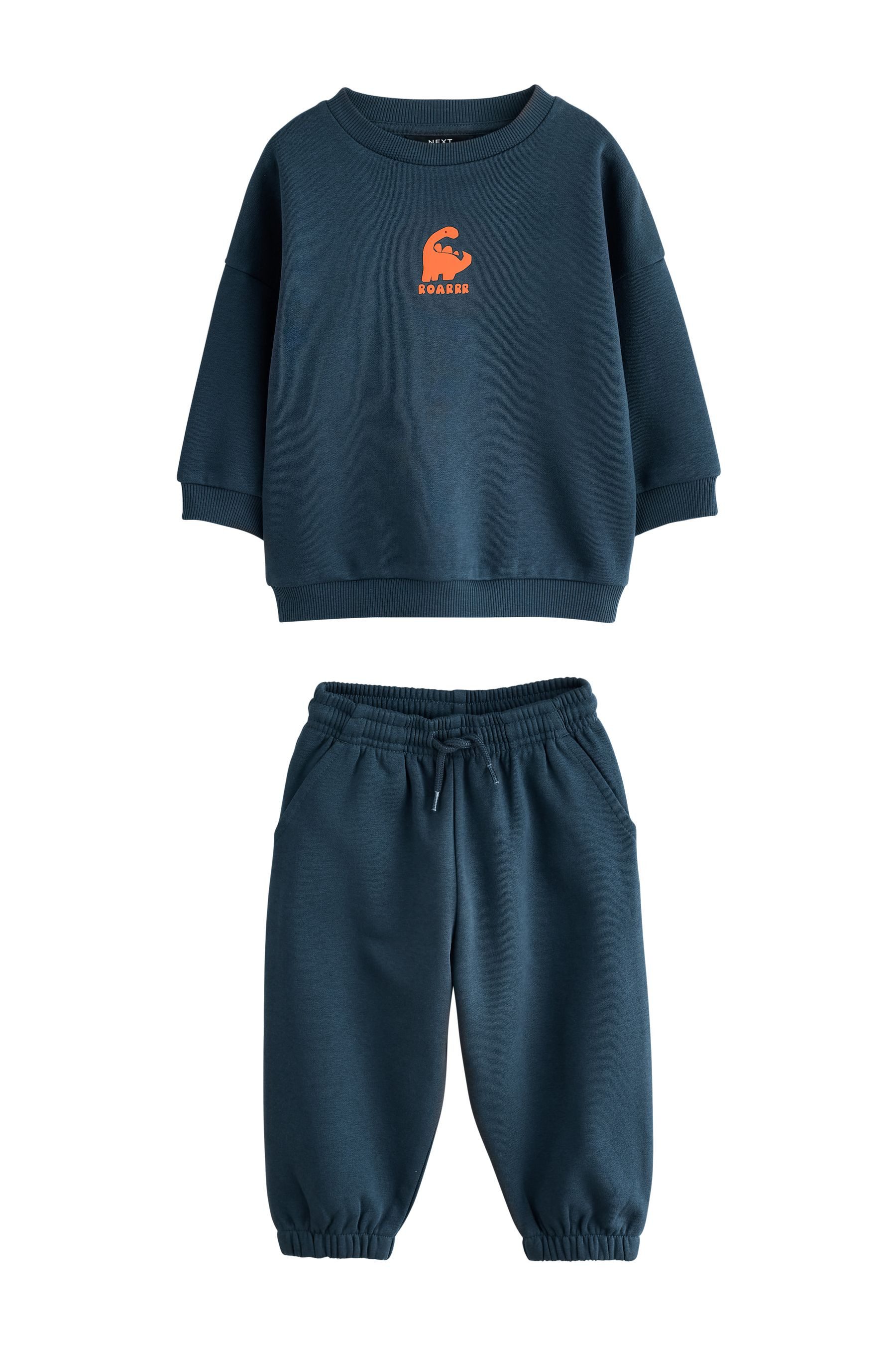 Next Sweatanzug Rundhalspullover mit Print und Jogginghose im Set (2-tlg)