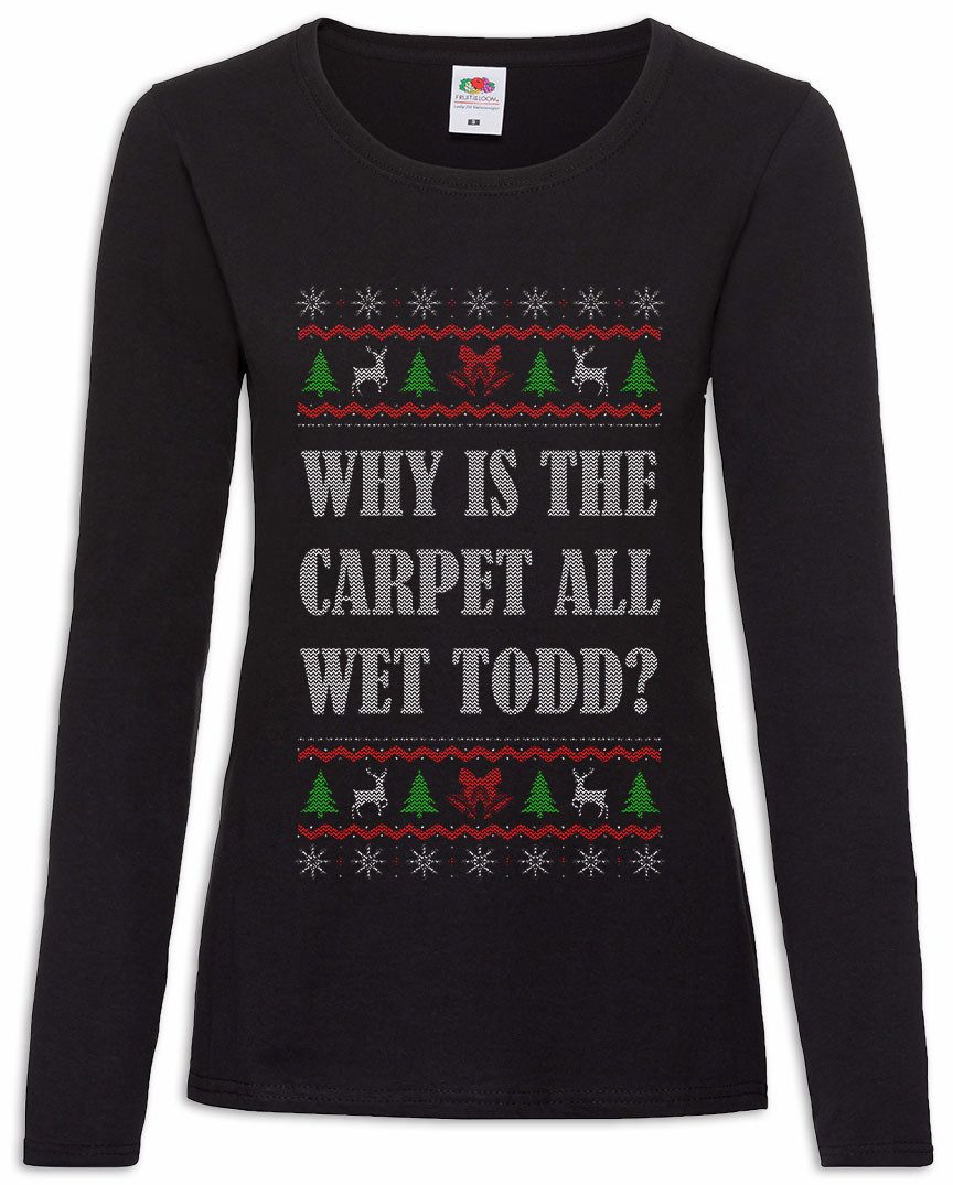 Langarmshirt Christmas Wet Carpet Damen Langarmshirt X-Mas Schöne Griswold