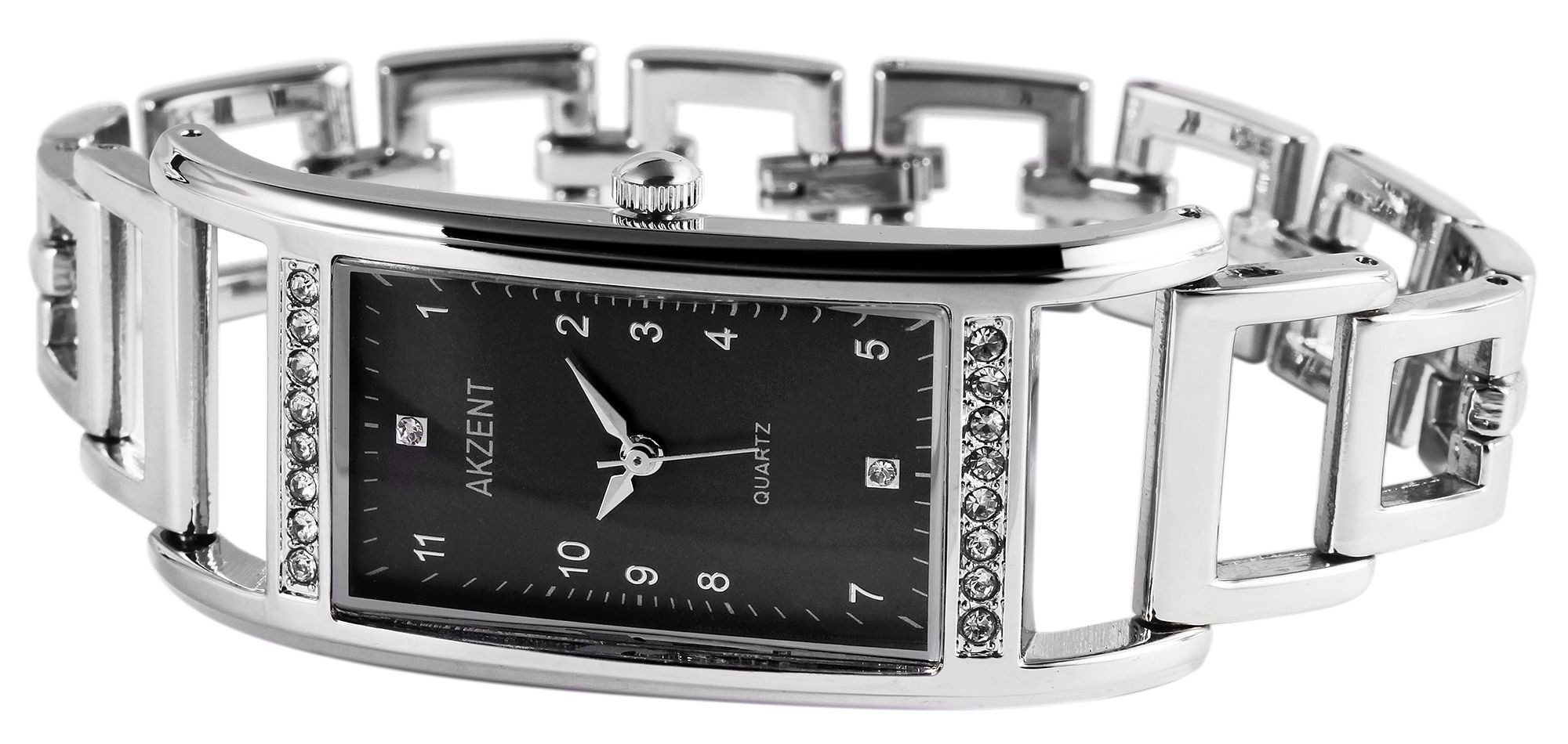 AKZENT Quarzuhr SS8721500003 Akzent Damenuhr mit Metallarmband, 24 x 38 mm günstig online kaufen