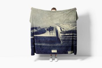 Sinus Art Handtücher Handtuch Strandhandtuch Saunatuch Kuscheldecke mit Fotomotiv Plattenspieler Sch, Baumwolle-Polyester-Mix (1-St), Handtuch