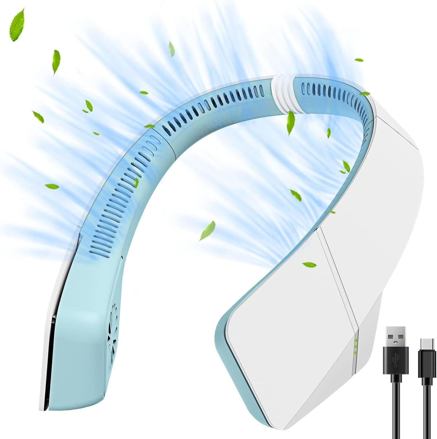 Daskoo Umhängeventilator Nackenventilator 360° Leise Ventilator günstig online kaufen