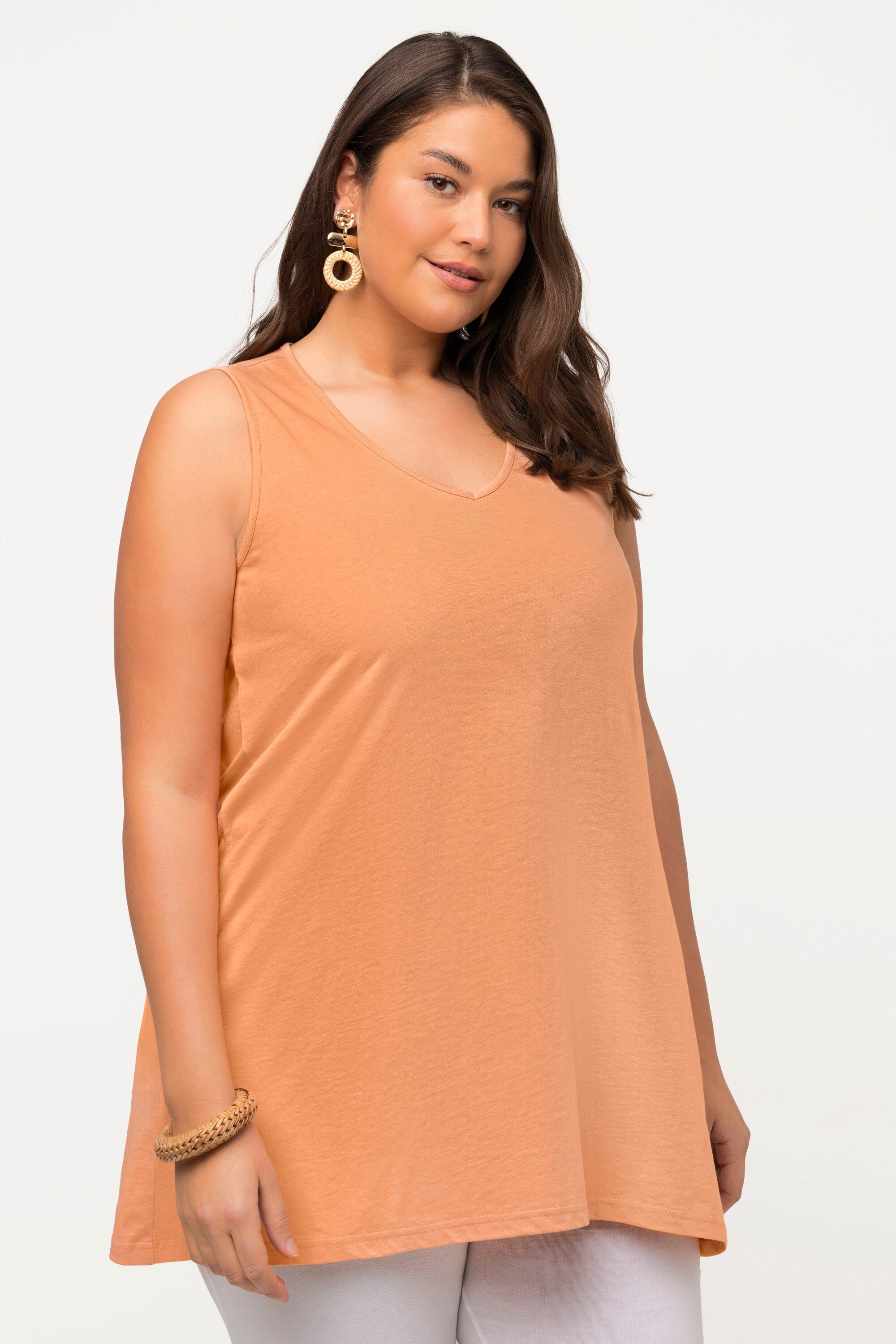 Ulla Popken Longshirt Longtop Naturfärbung A-Linie günstig online kaufen