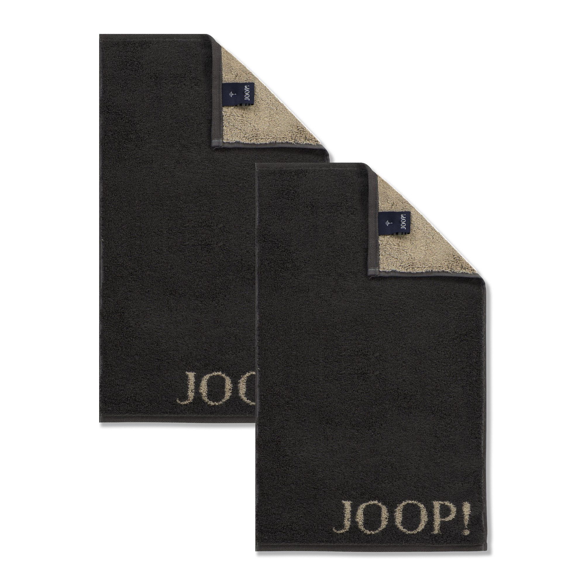 JOOP! Handtuch 2 Stück Joop! Gästetuch Classic 1720-73 schiefer 30x50, Walkfrottier (2-St), Baumwolle