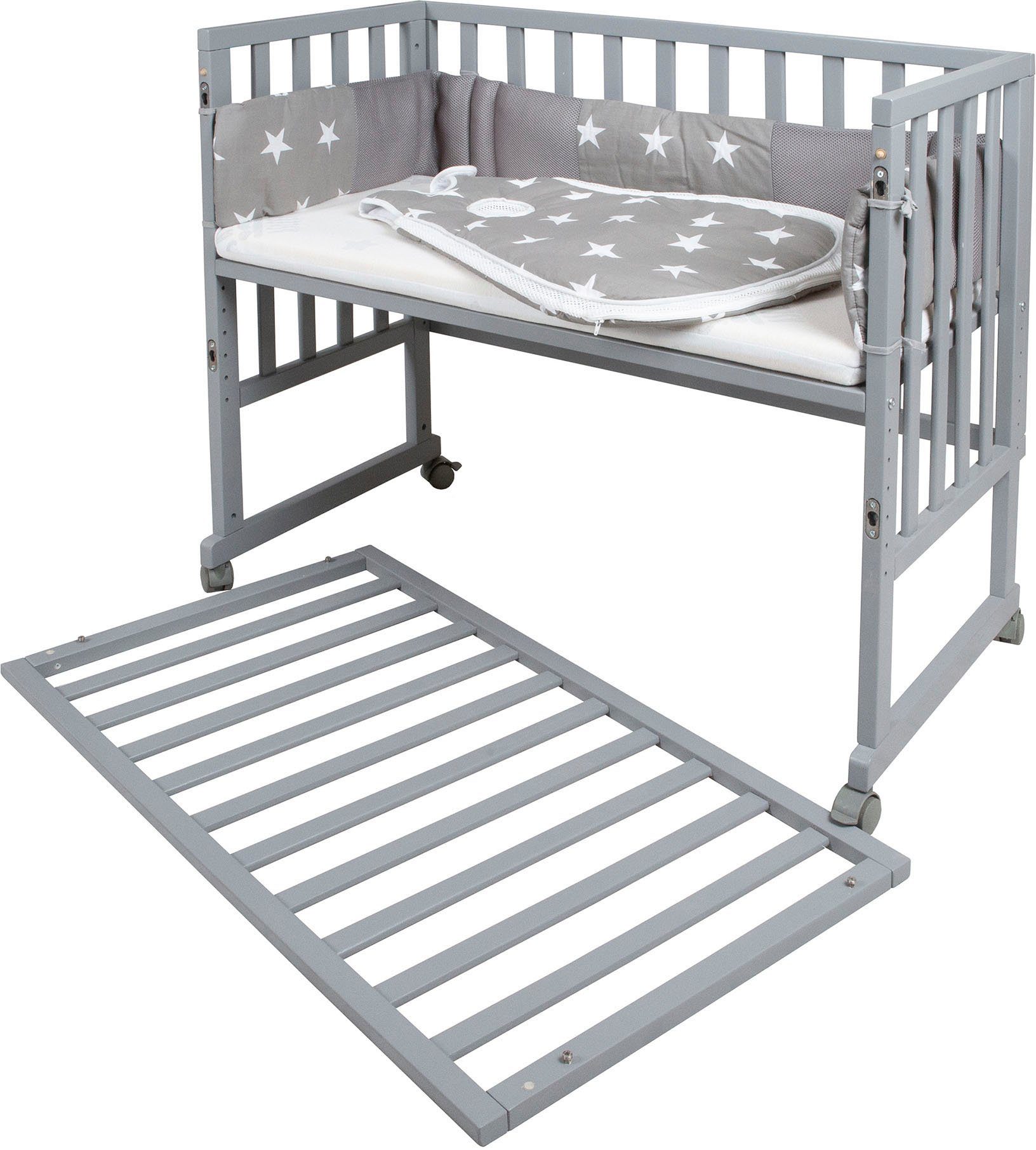 roba® Stubenbett safe asleep® 3-in-1 Little Stars, 4-tlg.