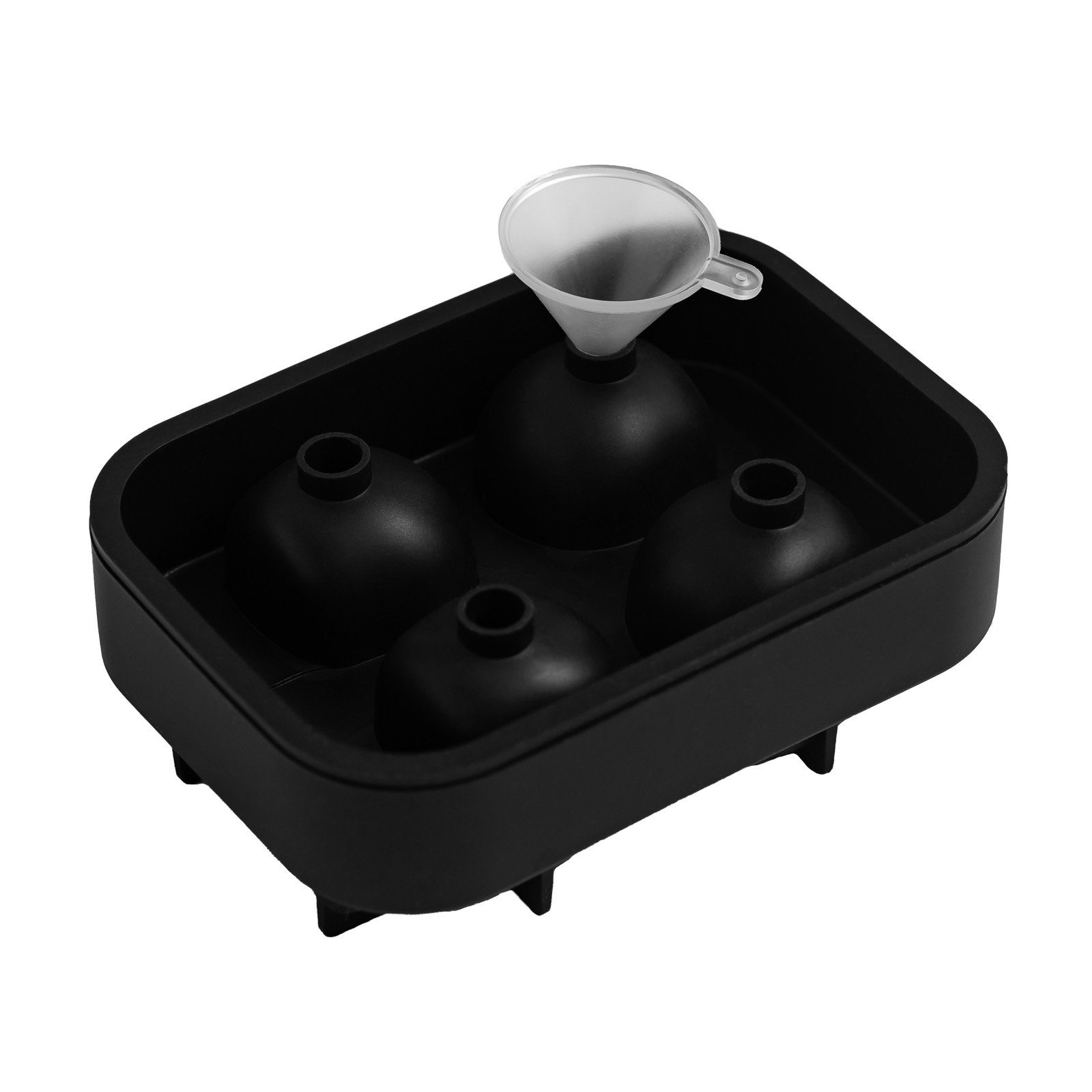 HAC24 Eiswürfelform Silikonform Totenkopf Eiswürfelbehälter Eiswürfel, (Set 2-tlg), mit Trichter