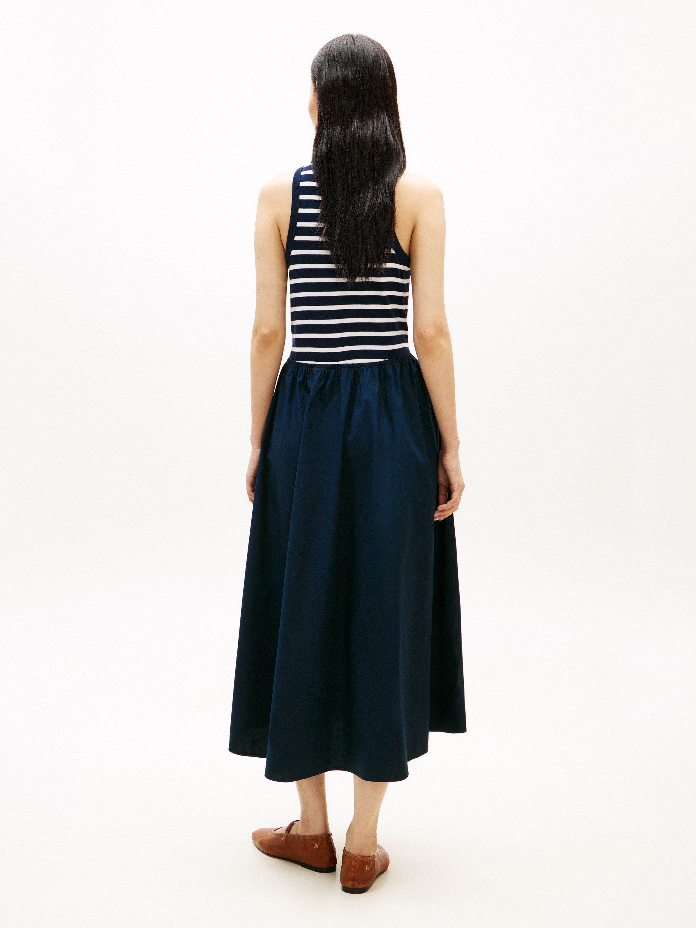 Tommy Hilfiger A-Linien-Kleid GOLD BUTTON POPLIN MIX DRESS Baumwollmischung günstig online kaufen