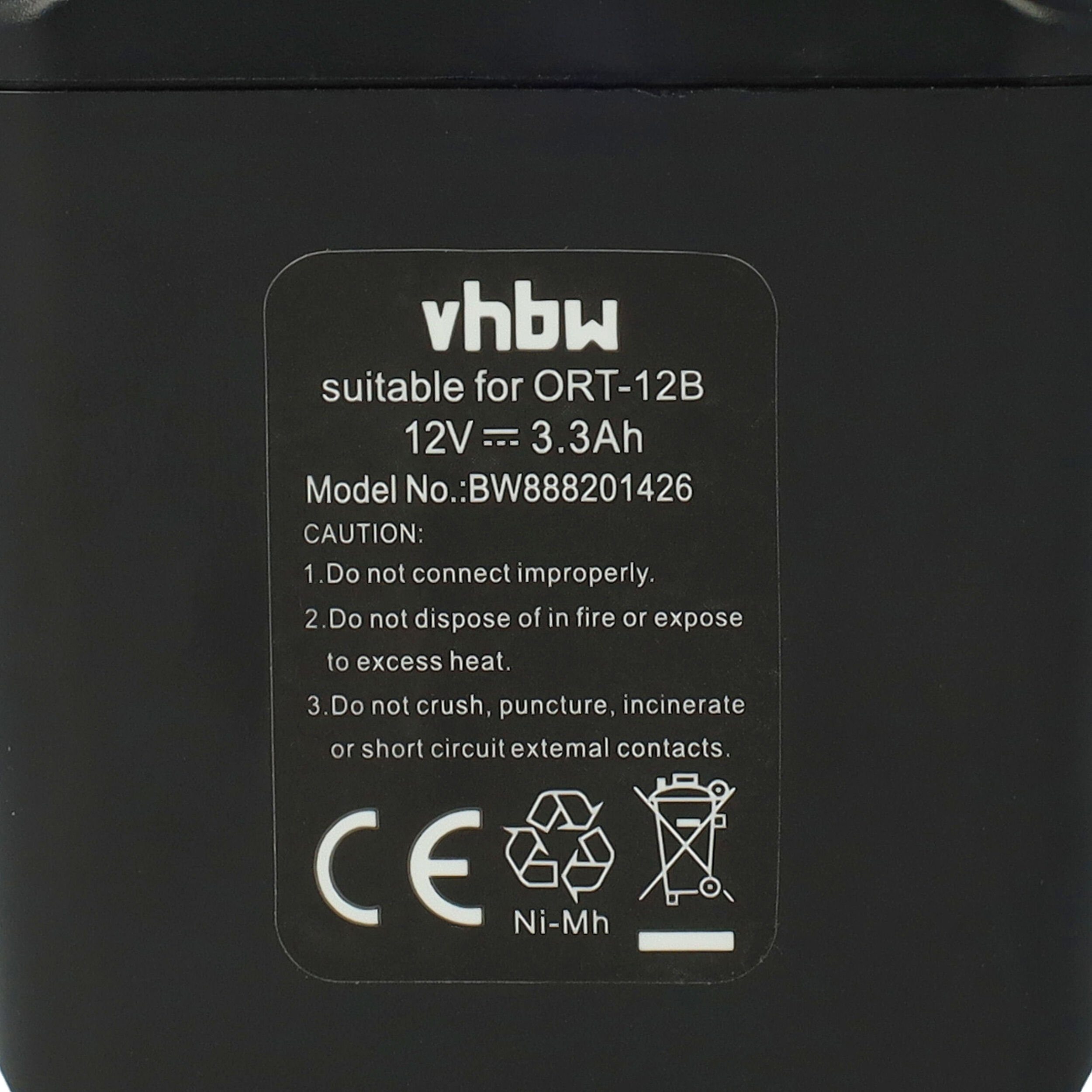 ORGAPACK OR-T83 OR-T85, kompatibel Akku OR-T50, NiMH (12 mit vhbw 3000 mAh V) OR-T85X,