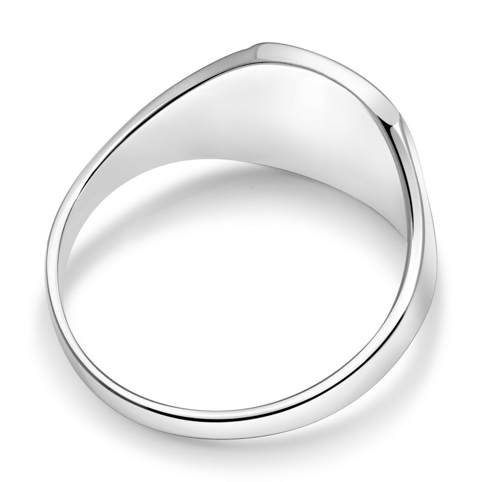 Silberring Gravurring Schlicht 925er Sterling Silber, Made in Italy für Damen und Herren