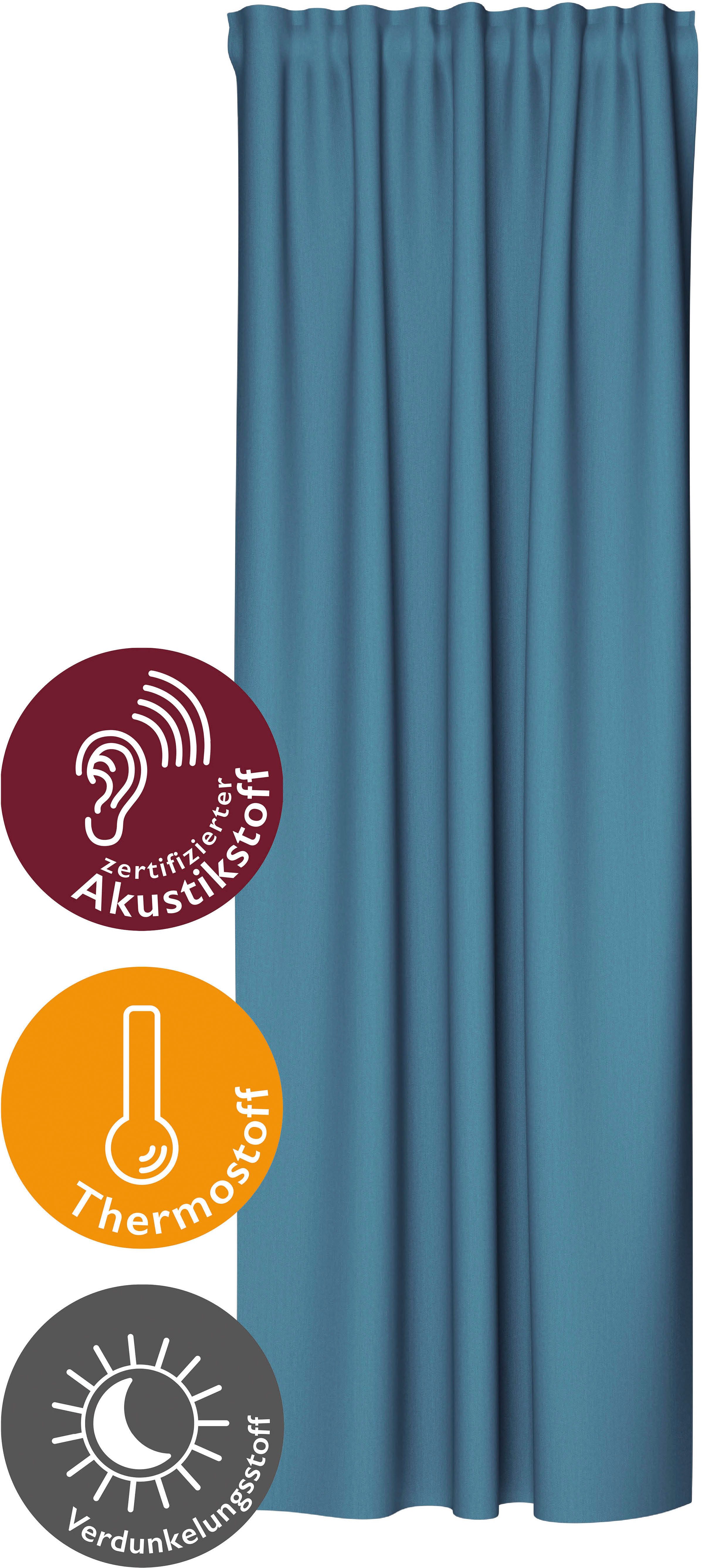 HOMING Vorhang Galdin (1 St), Multifunktionsband, verdunkelnd, Verdunklungsvorhang, blickdicht, Thermo, Energiesparend