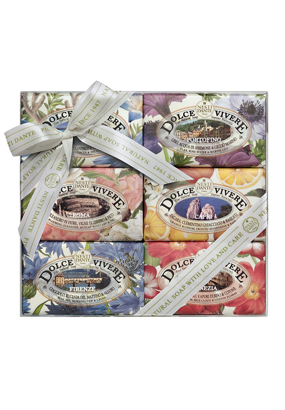 Nesti Dante Handseife 665006, 6-tlg., Geschenk-Set DOLCE VIVERE 6 x 150 g Soap Kit