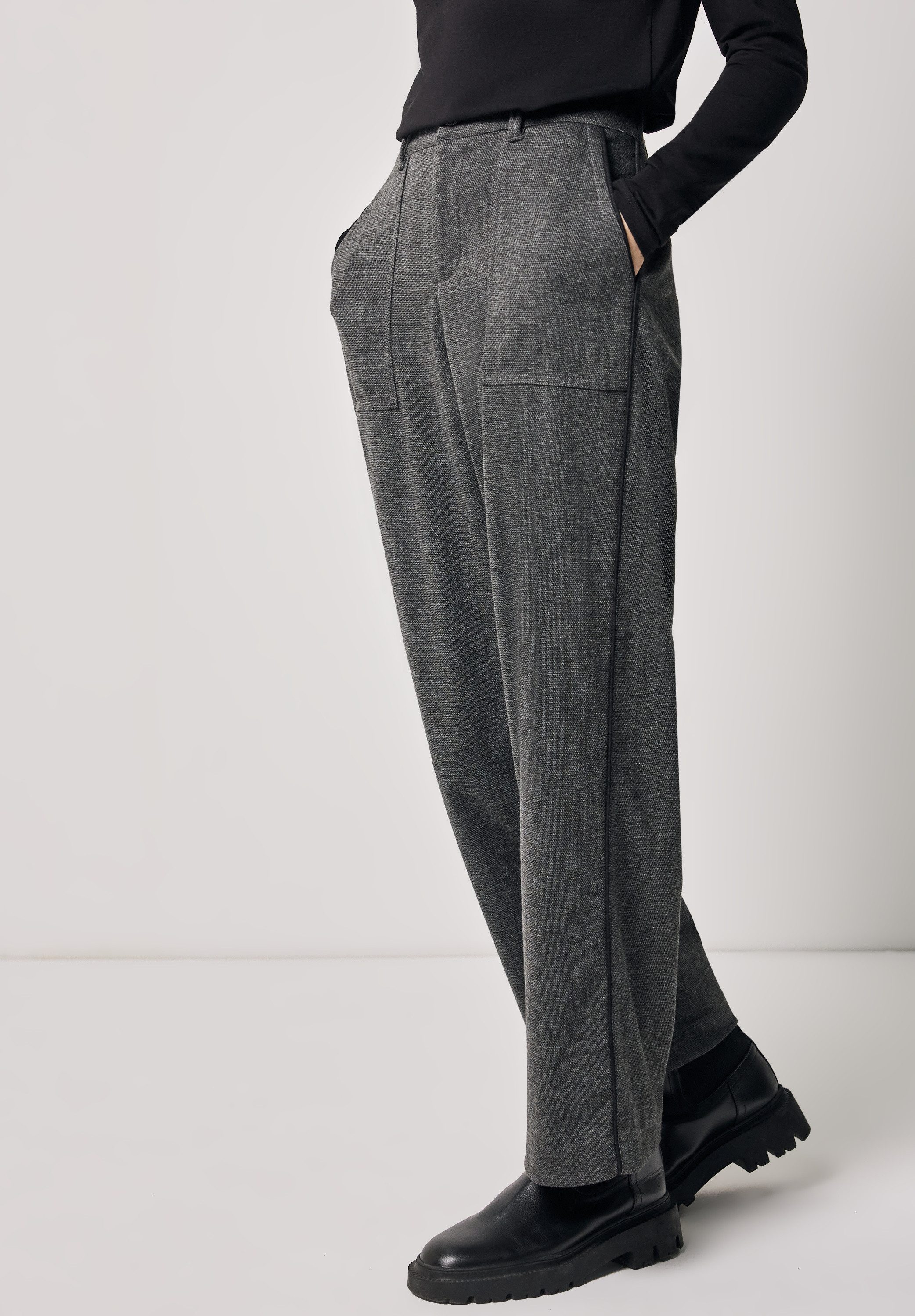 STREET ONE STUDIO Stoffhose High Waist günstig online kaufen