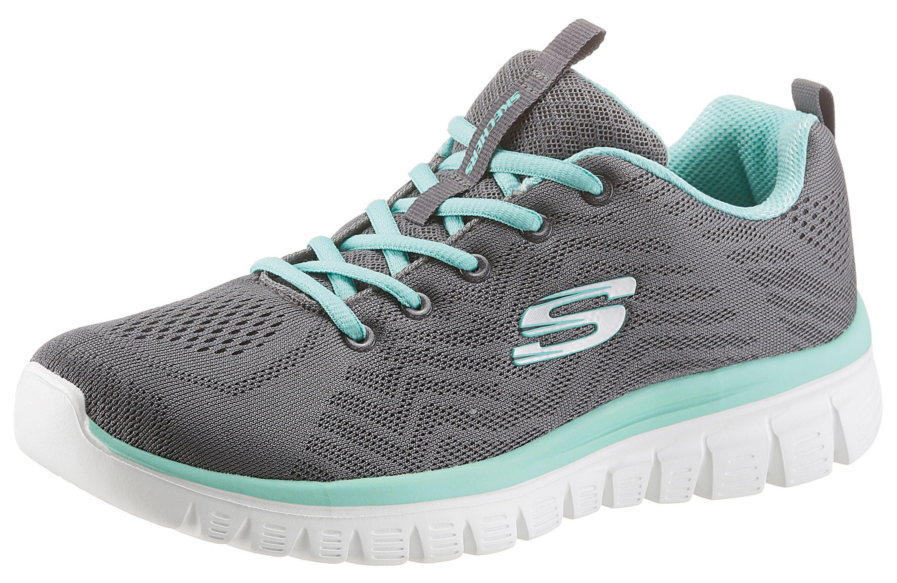 Skechers Foam Connected grau-mint Get - mit Sneaker Graceful Dämpfung durch Memory