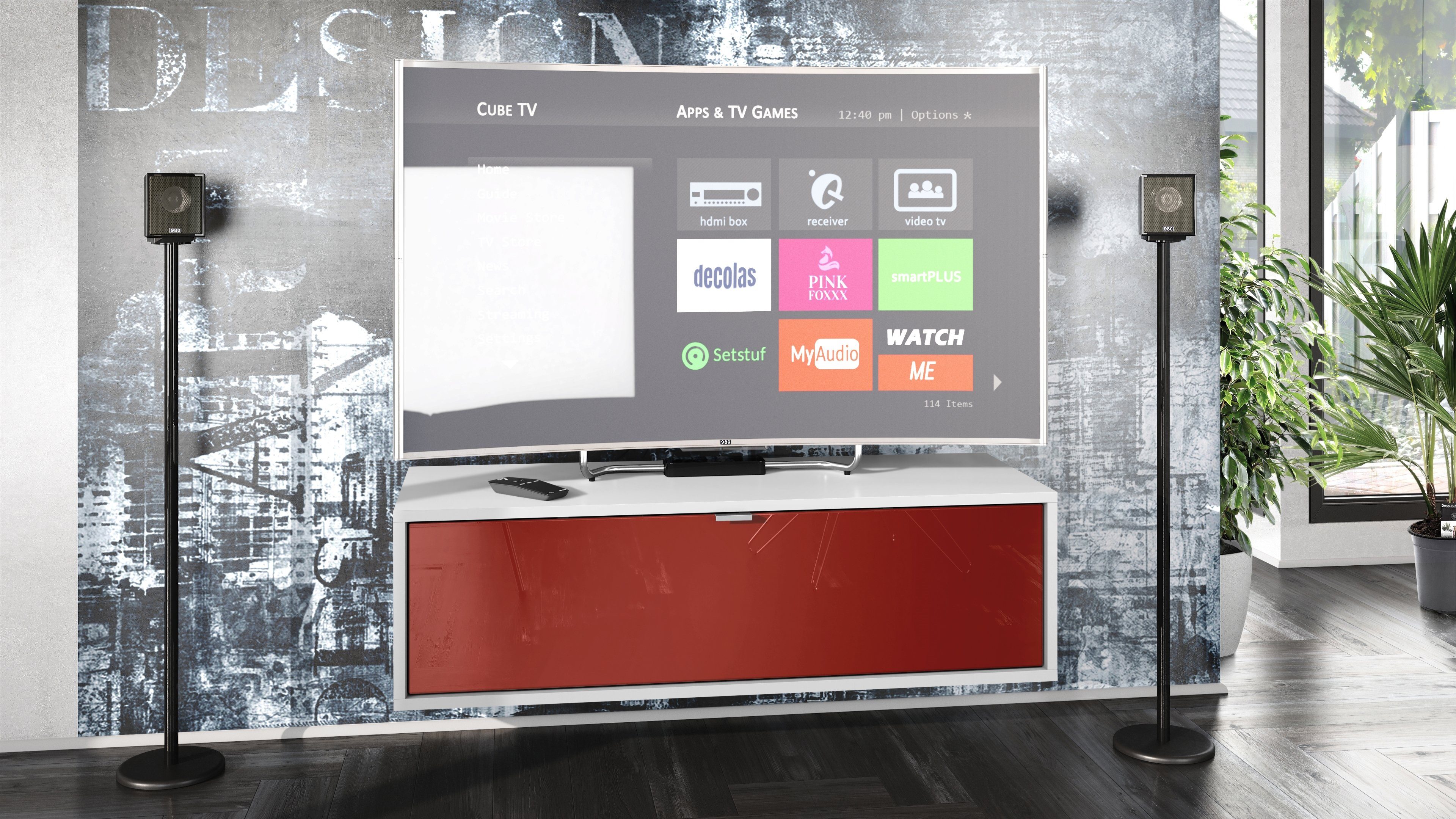 Vladon Lowboard Lana 1000 (TV-Kommode, mit günstig online kaufen
