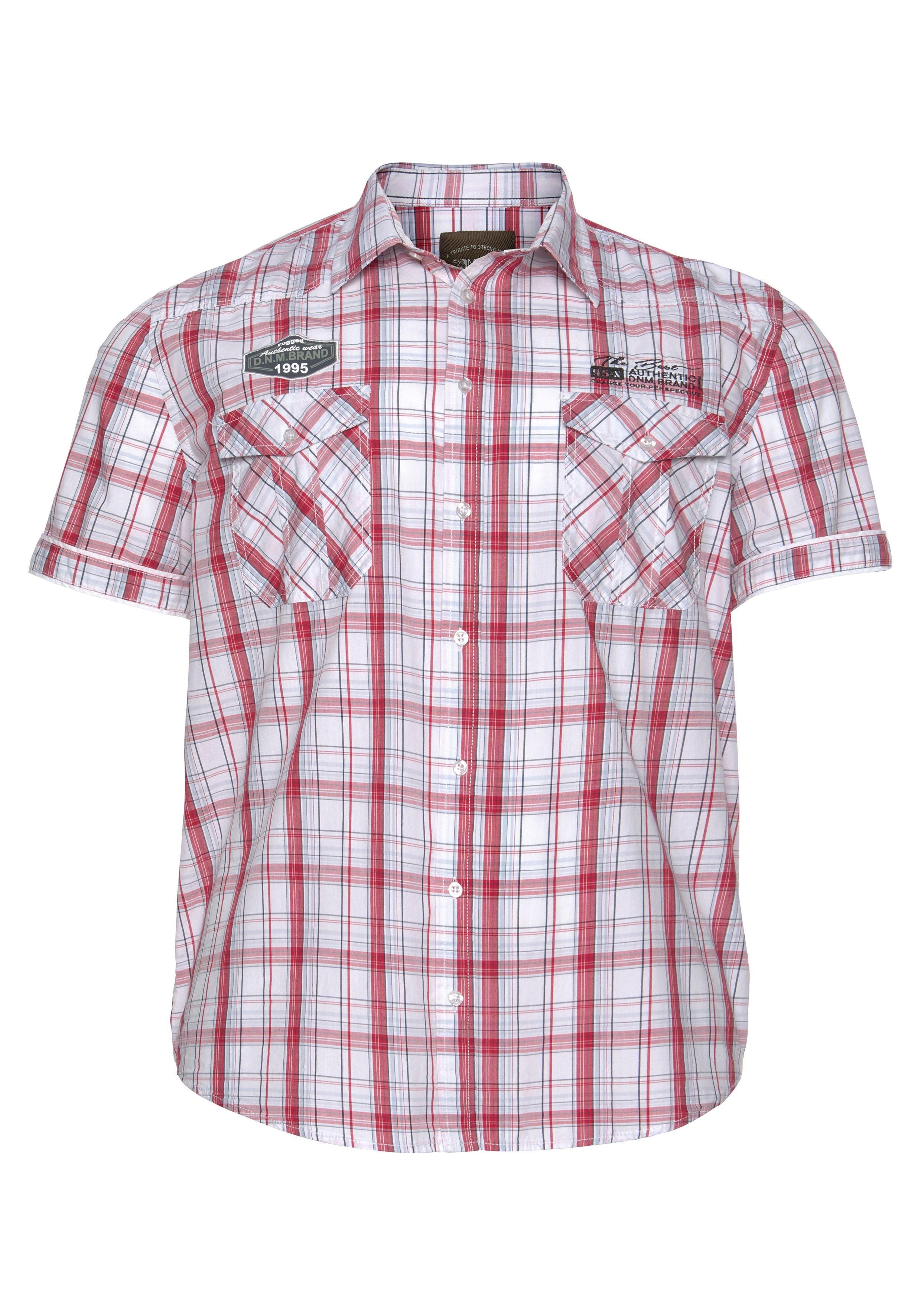 Man's World Kurzarmhemd mit modischen Applikationen