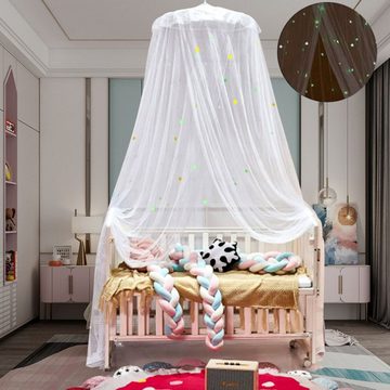 Lubgitsr Moskitonetz Betthimmel mit fluoreszierenden Sternen, Moskitonetz Bett für Baby (1 St)