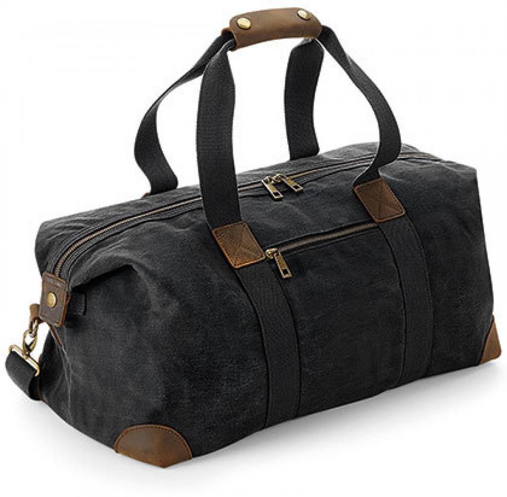 Quadra Reisetasche Reisetasche Heritage Waxed Canvas Holdall, 26 x 48 x 24 cm
