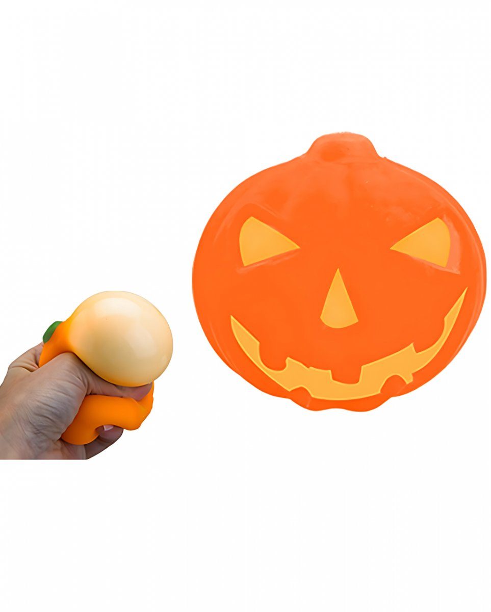 Horror-Shop Dekofigur Halloween Kürbis als Squishy Pumpkin Stressball