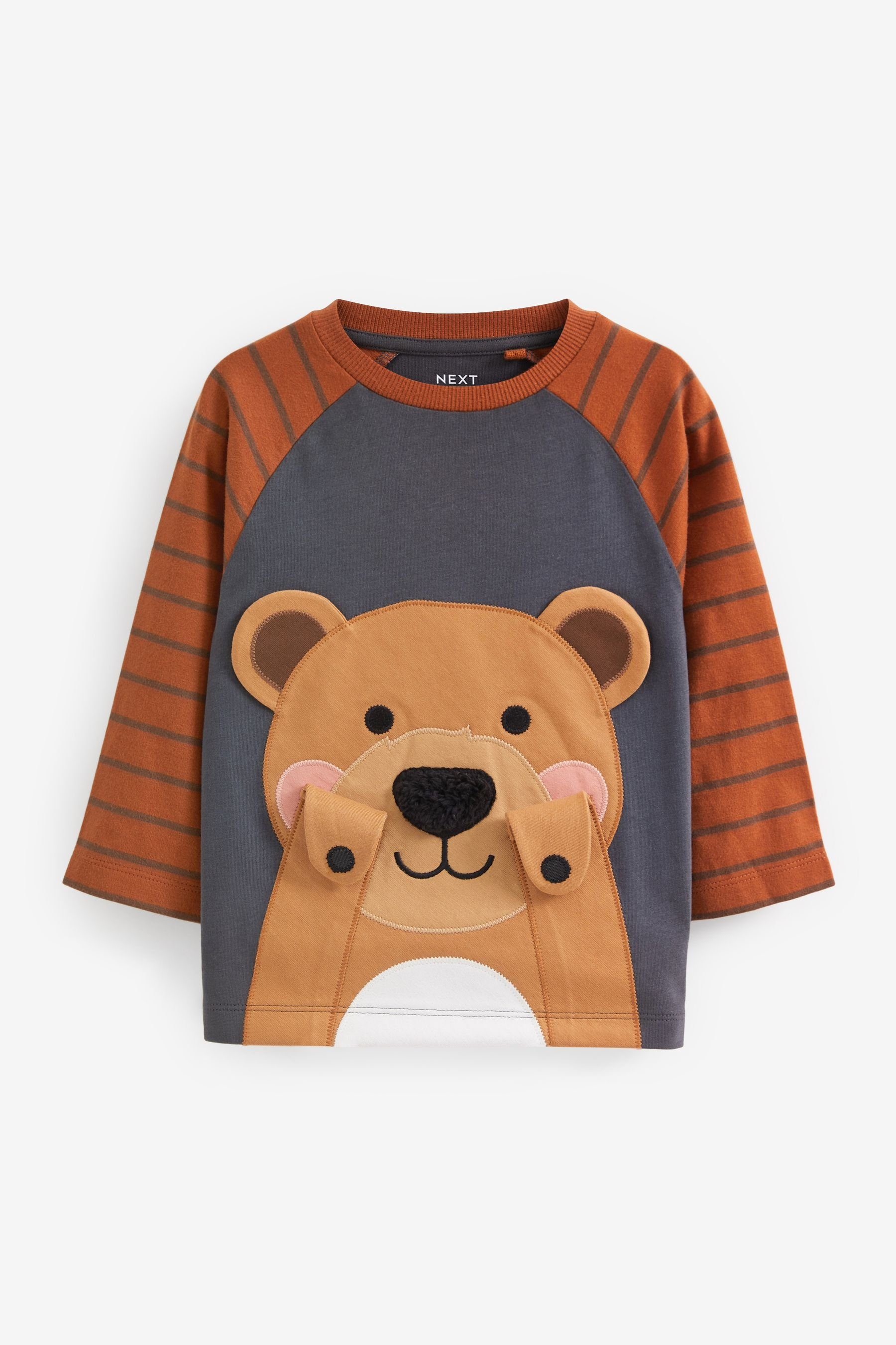 Next Langarmshirt Langarmshirt, Peekaboo (1-tlg) Brown Bear