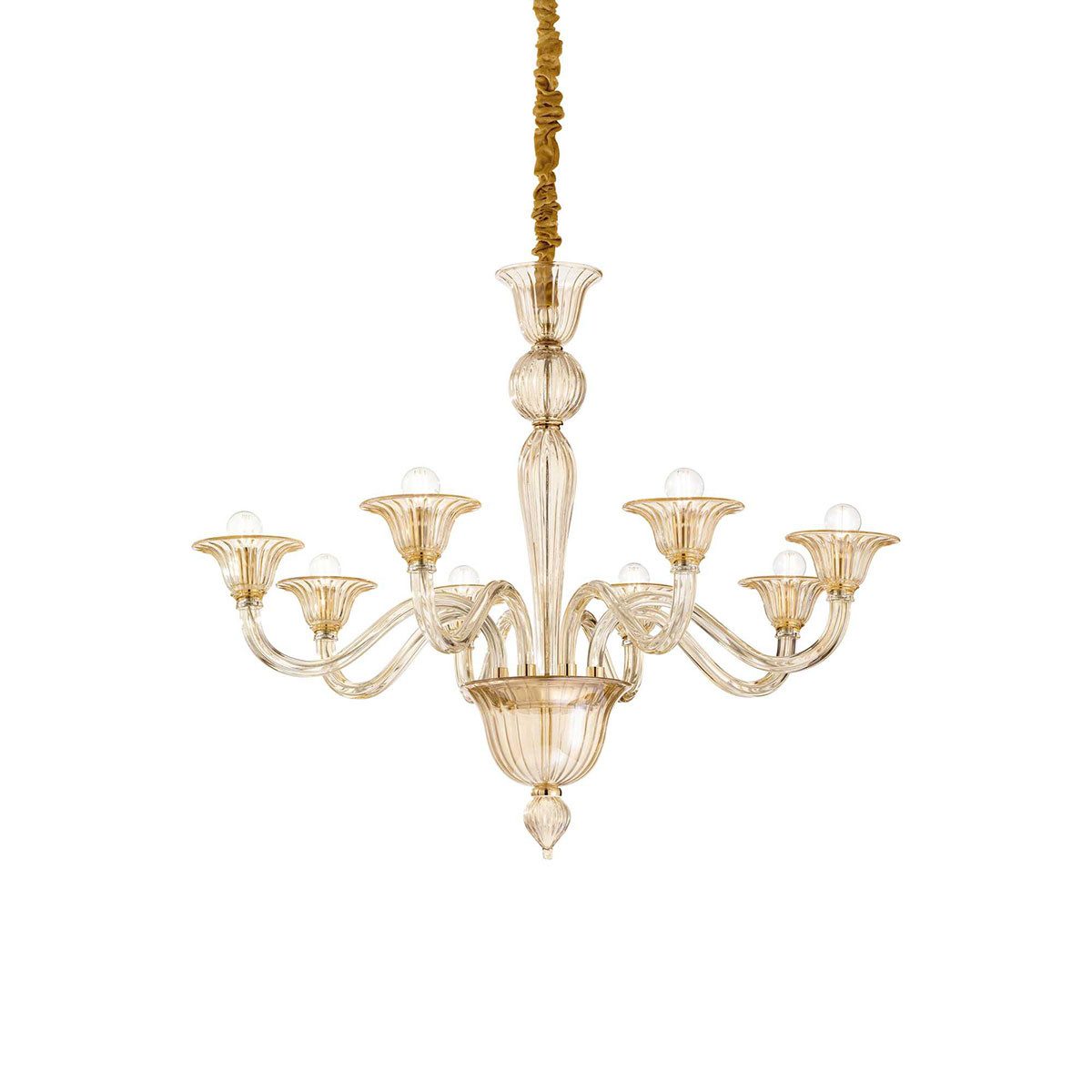 Ideal Lux Kronleuchter Ideal Lux Brigitta SP8 Glas Kronleuchter 8-flammig, Ø: 89 cm, LED wechselbar, Hängeleuchte