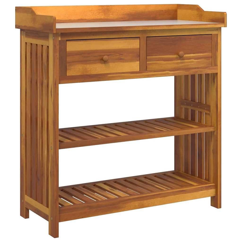 vidaXL Schuhschrank Garten-Schrank mit Schubladen mit Regal Braun 93 x 41,5 x 98cm (1-St)