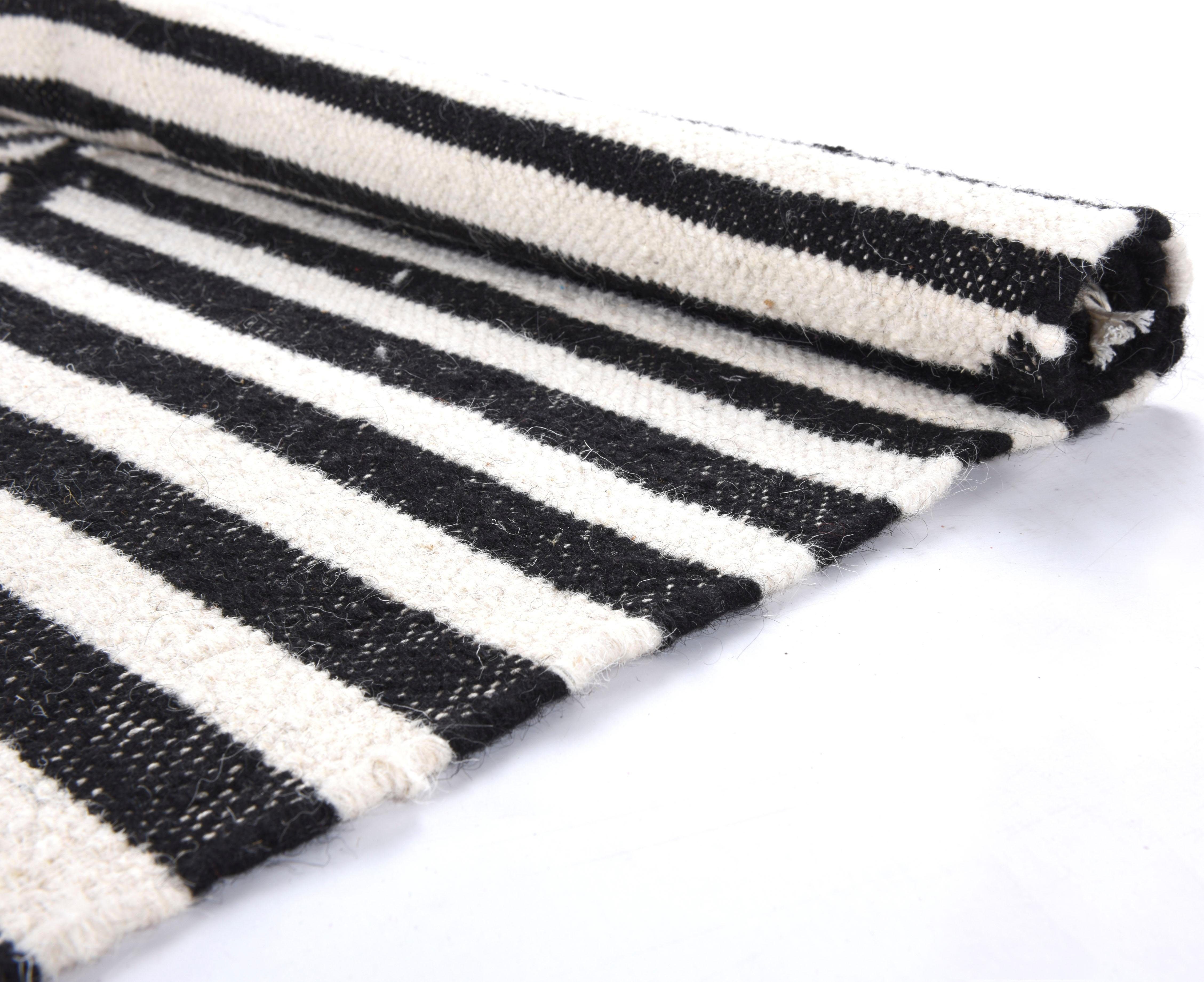 TOM TAILOR HOME Teppich Criss Cross, rechteckig, Höhe: 5 mm, handgewebt, mit Fransen, Boho-Style