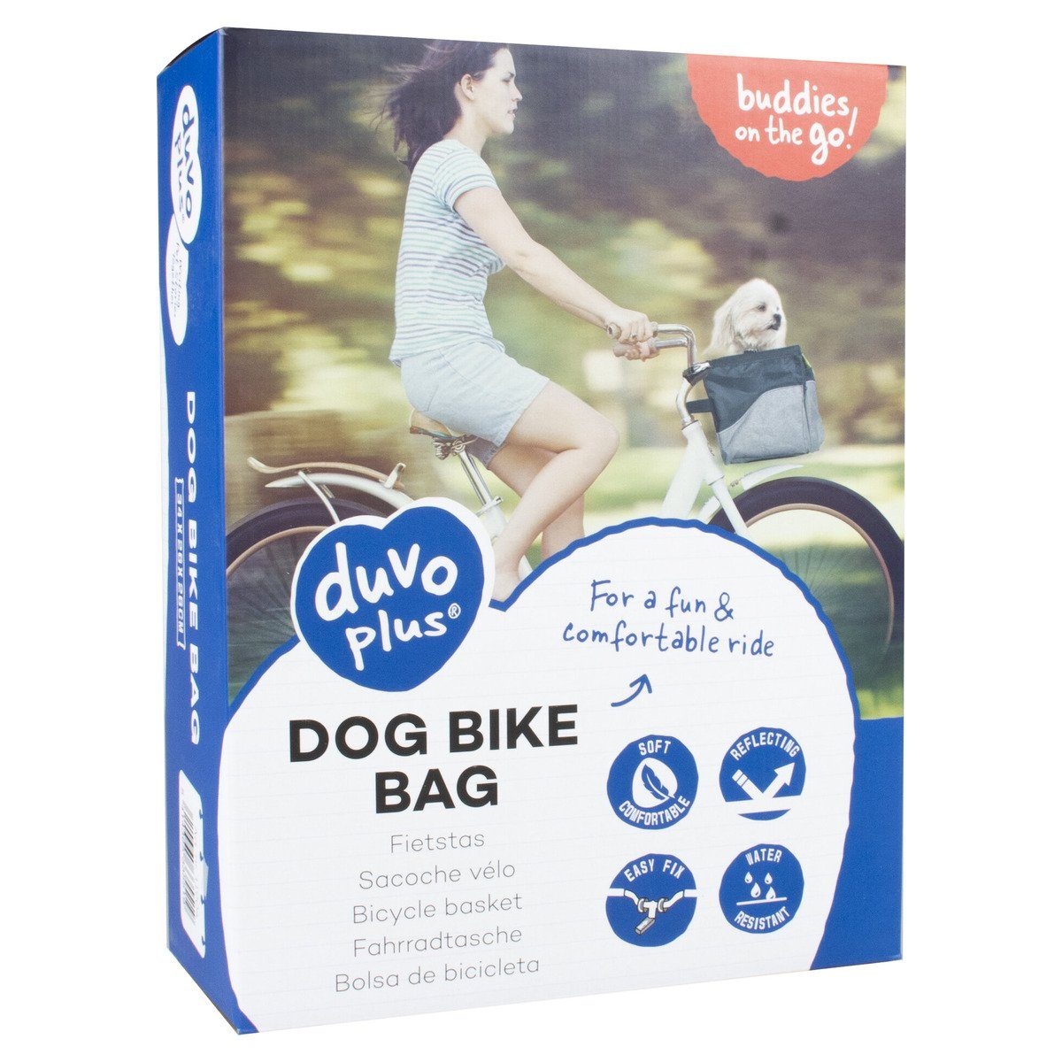 DUVO+ Tierfahrradkorb Fahrradtasche für Lenker schwarz günstig online kaufen
