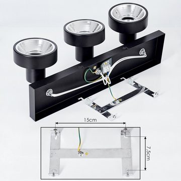 hofstein Deckenleuchte »Brez« Deckenlampe aus Metall Schwarz, ohne Leuchtmittel, verstellbar, er Deckenstrahler, 3xGU10