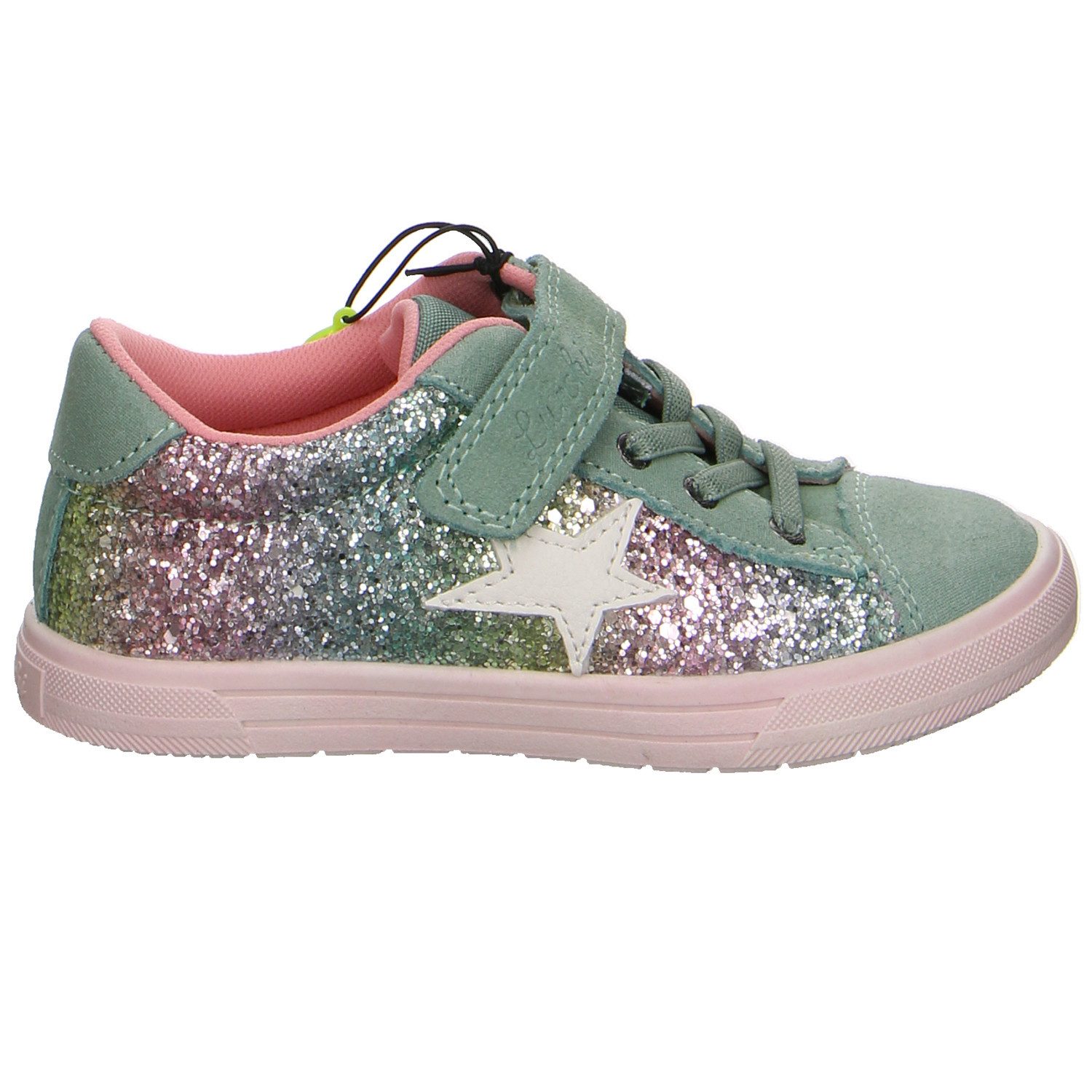 Lurchi Lurchi Bine Metallic, Glanzleder Klettschuhe Mädchen grün Klettschuh