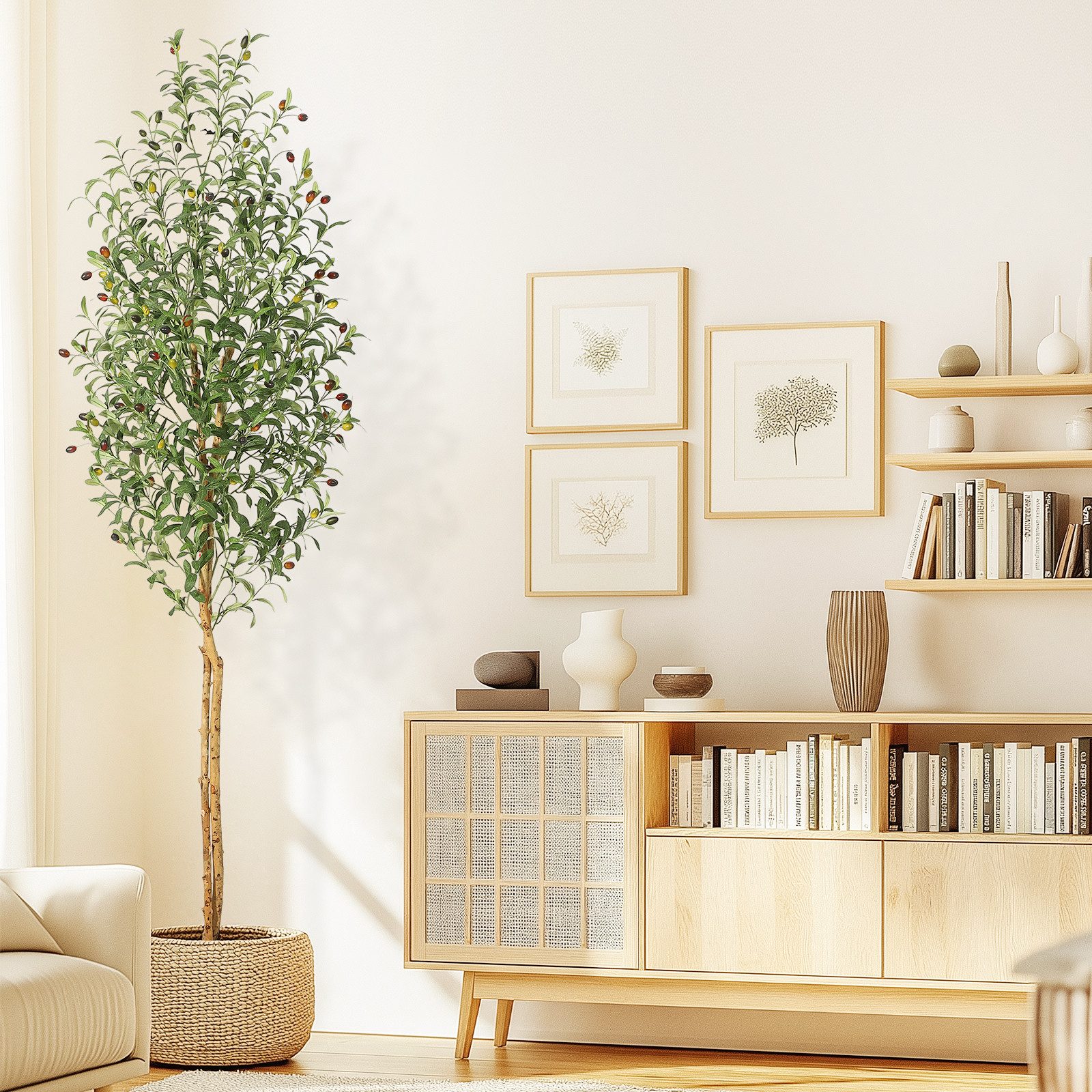Kunstbaum Künstliche Olivenbäume für den Innenbereich, günstig online kaufen