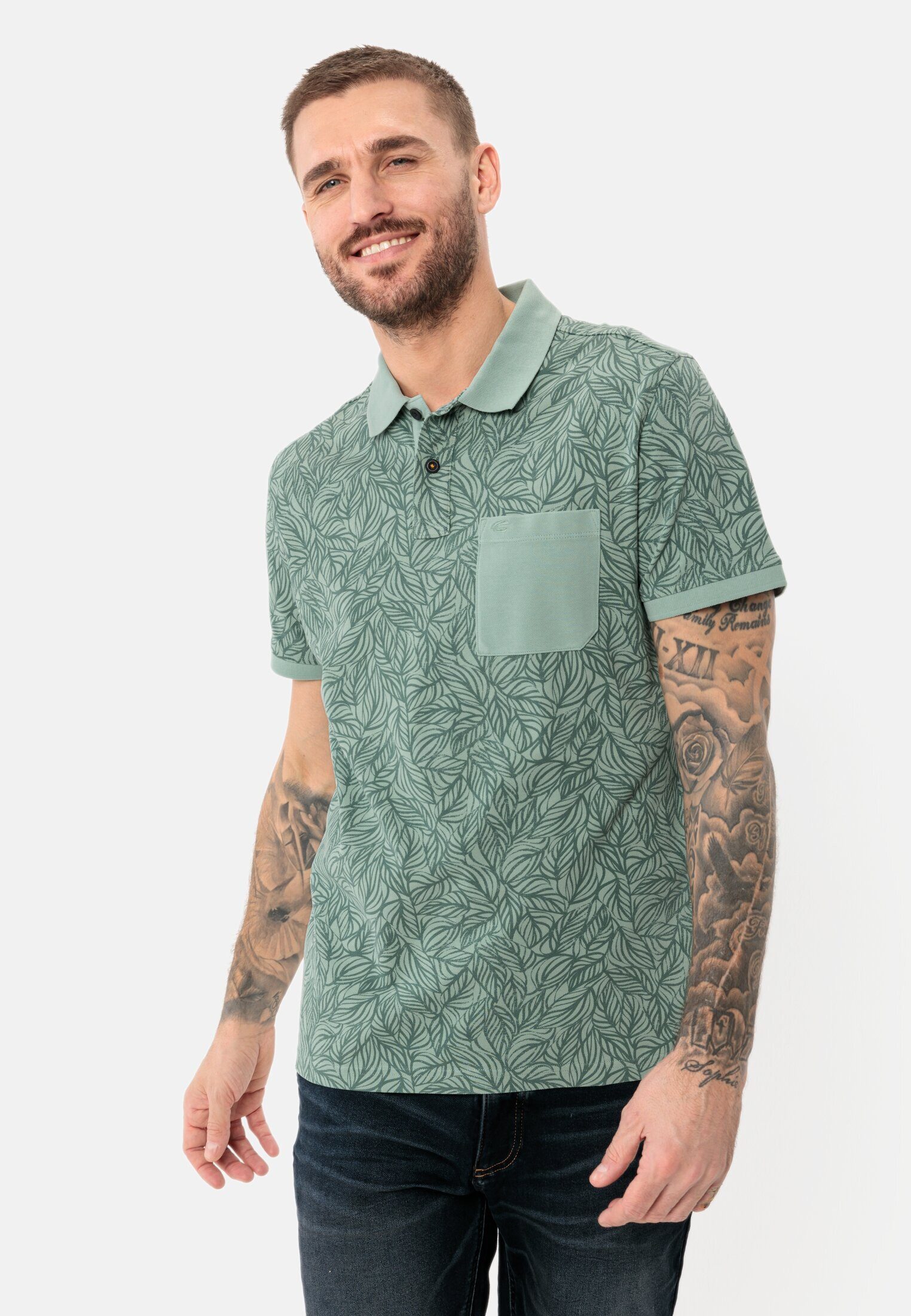camel active Poloshirt mit floralem Print Shirts_Poloshirt günstig online kaufen