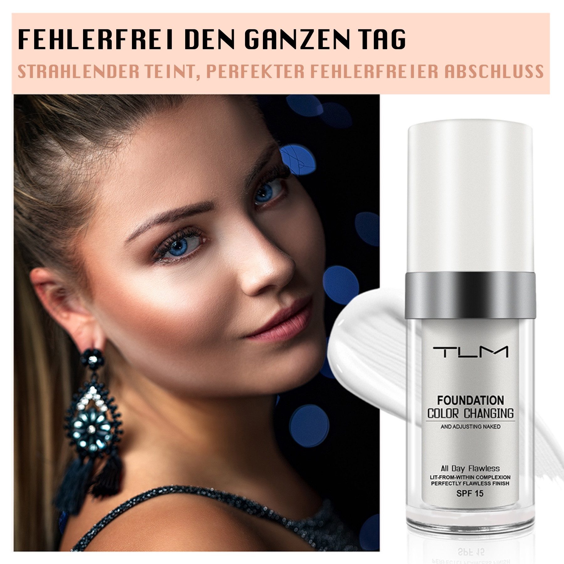 P-Beauty Cosmetic Accessories Foundation Concealer Abdeckung Cover Flüssige Grundierung SPF 15, 3-tlg., Mit Lichtschutzfaktor – Bild 5 von 5