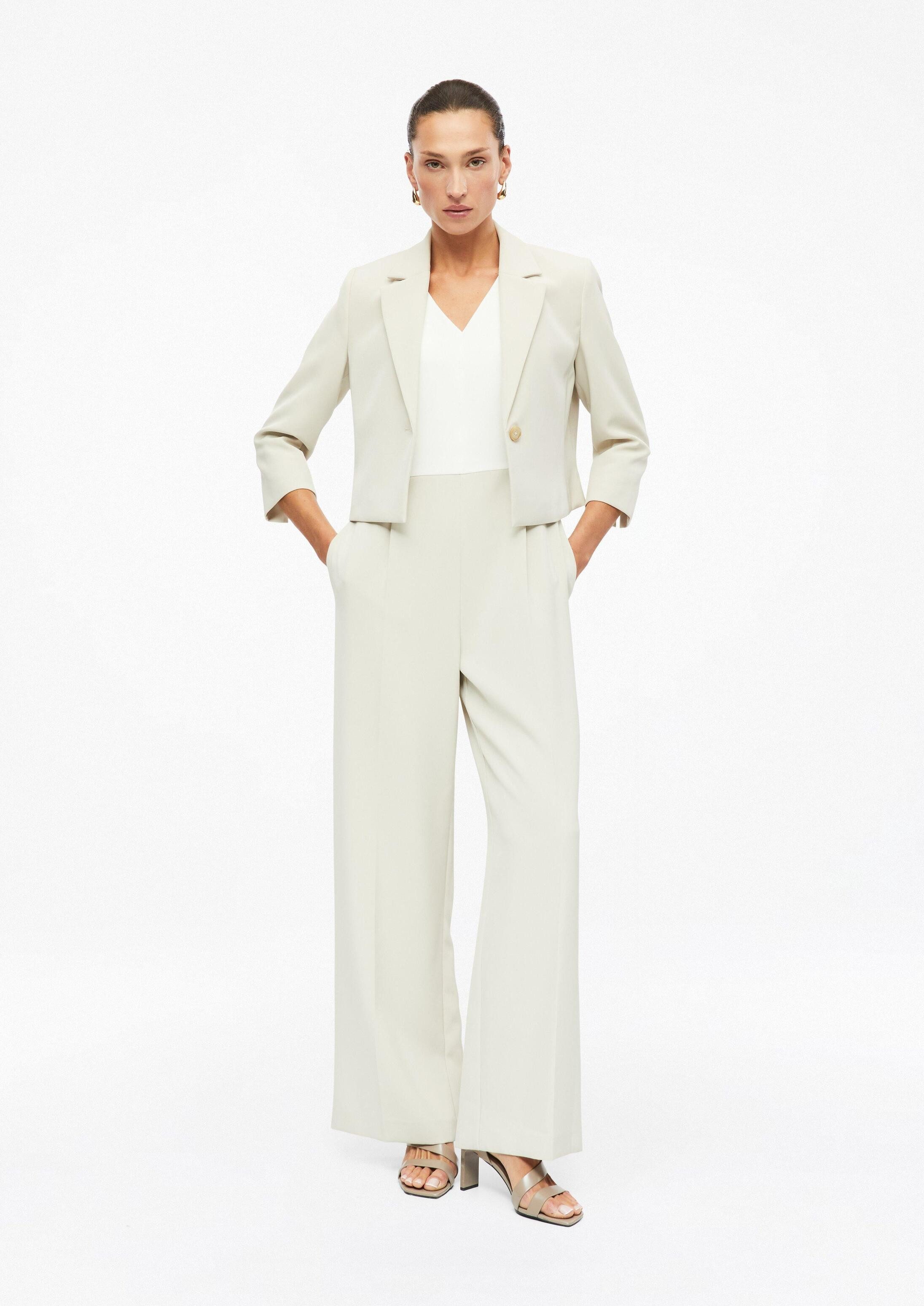 s.Oliver Jackenblazer Indoor-Jacke Cropped-Blazer mit 3/4-Ärmeln – Bild 5 von 5
