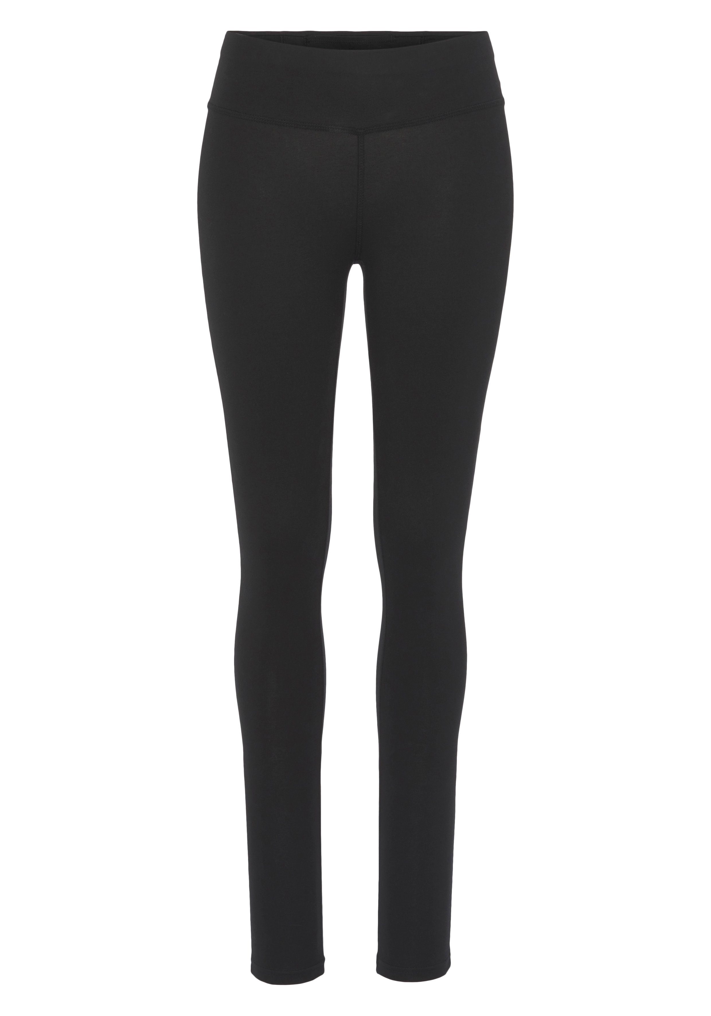 2er-Pack) Bündchen (Packung, FAYN SPORTS Slim Leggings Comfort breitem mit 2-tlg.,