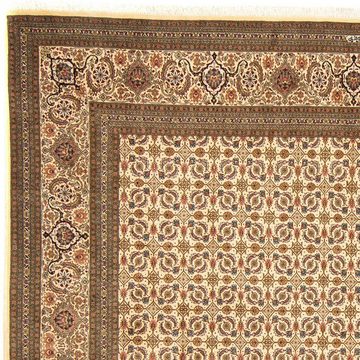 Orientteppich Perser - Täbriz quadratisch - 248 x 243 cm - beige, morgenland, quadratisch, Höhe: 10 mm, Wohnzimmer, Handgeknüpft, Einzelstück mit Zertifikat