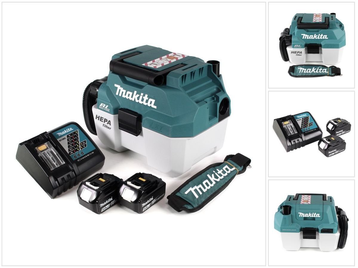 Makita Staubabsauger DVC 750 LRTX1 Akku Staubsauger Nass und Trockensauger 18 V tragbar +