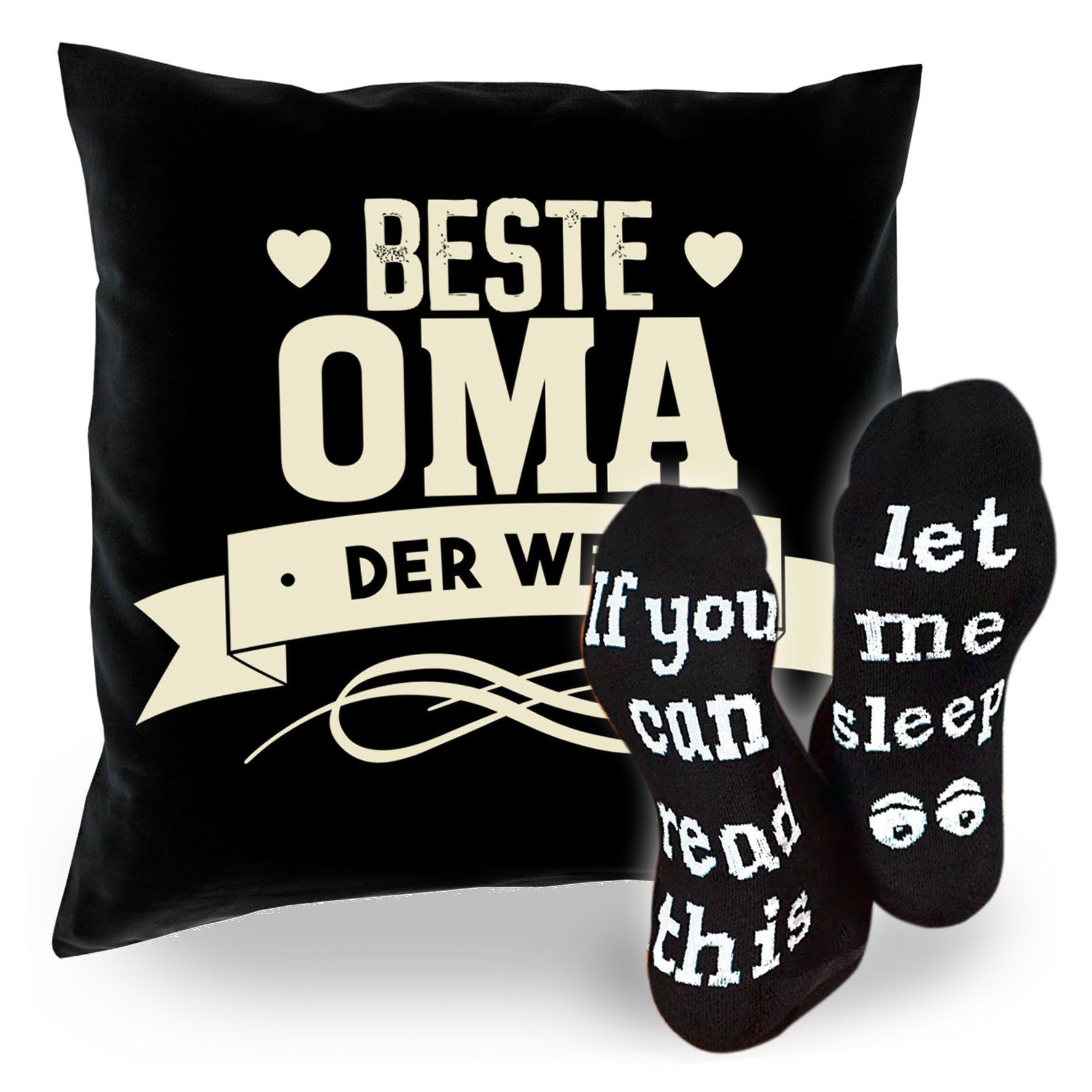 Geschenke der schwarz Beste & Kissen Dekokissen Welt Oma Großmutter Soreso® Geschenkidee Sleep, Socken für Sprüche