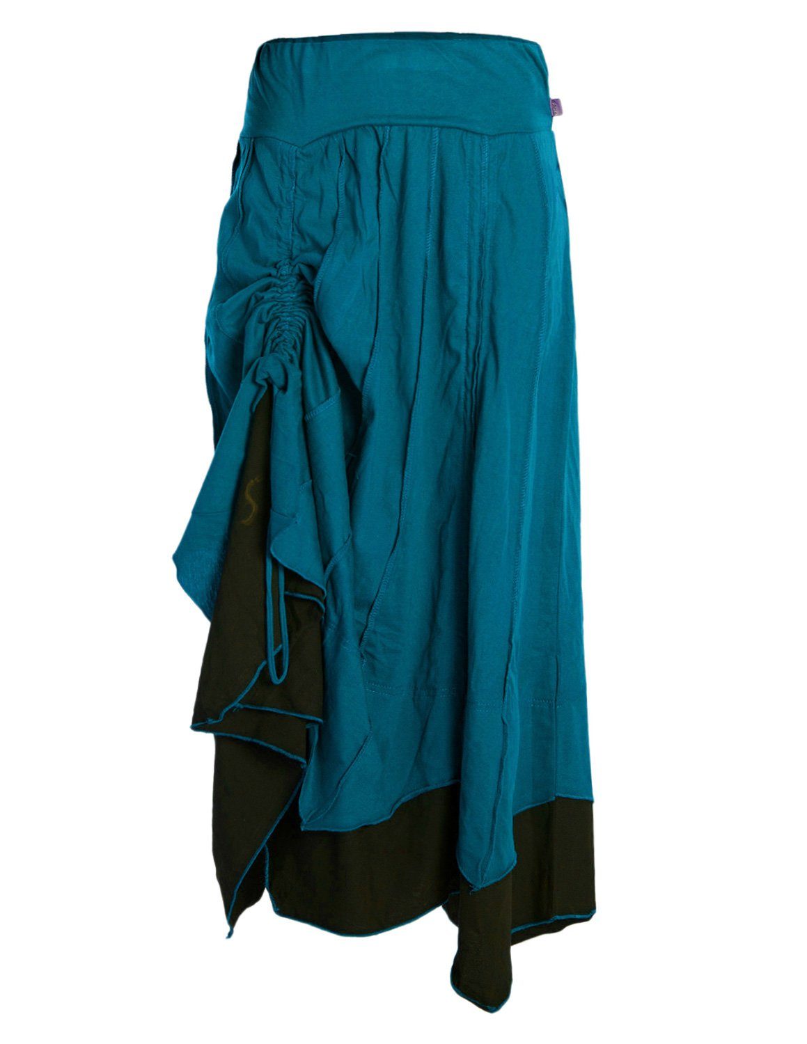 Vishes Maxirock Rock Längenverstellbar zum Hochschieben Raffen Gothik, Hipp günstig online kaufen