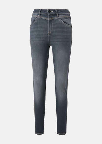 comma casual identity 5-Pocket-Jeans Super Skinny: elastische Jeans Waschung, Kontrastnähte