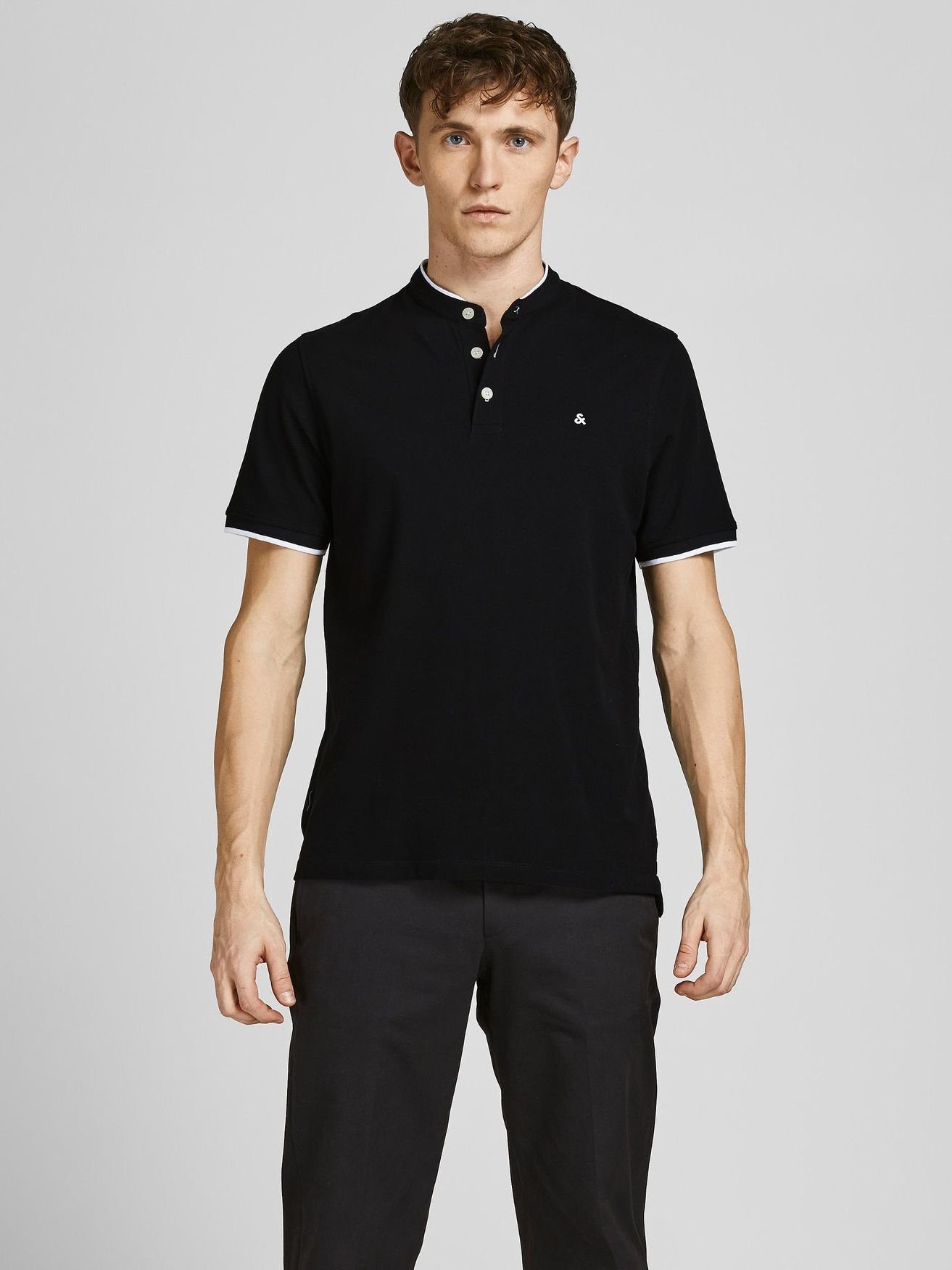 Jack & Jones Poloshirt JJEPAULOS MAO POLO SS NOOS günstig online kaufen