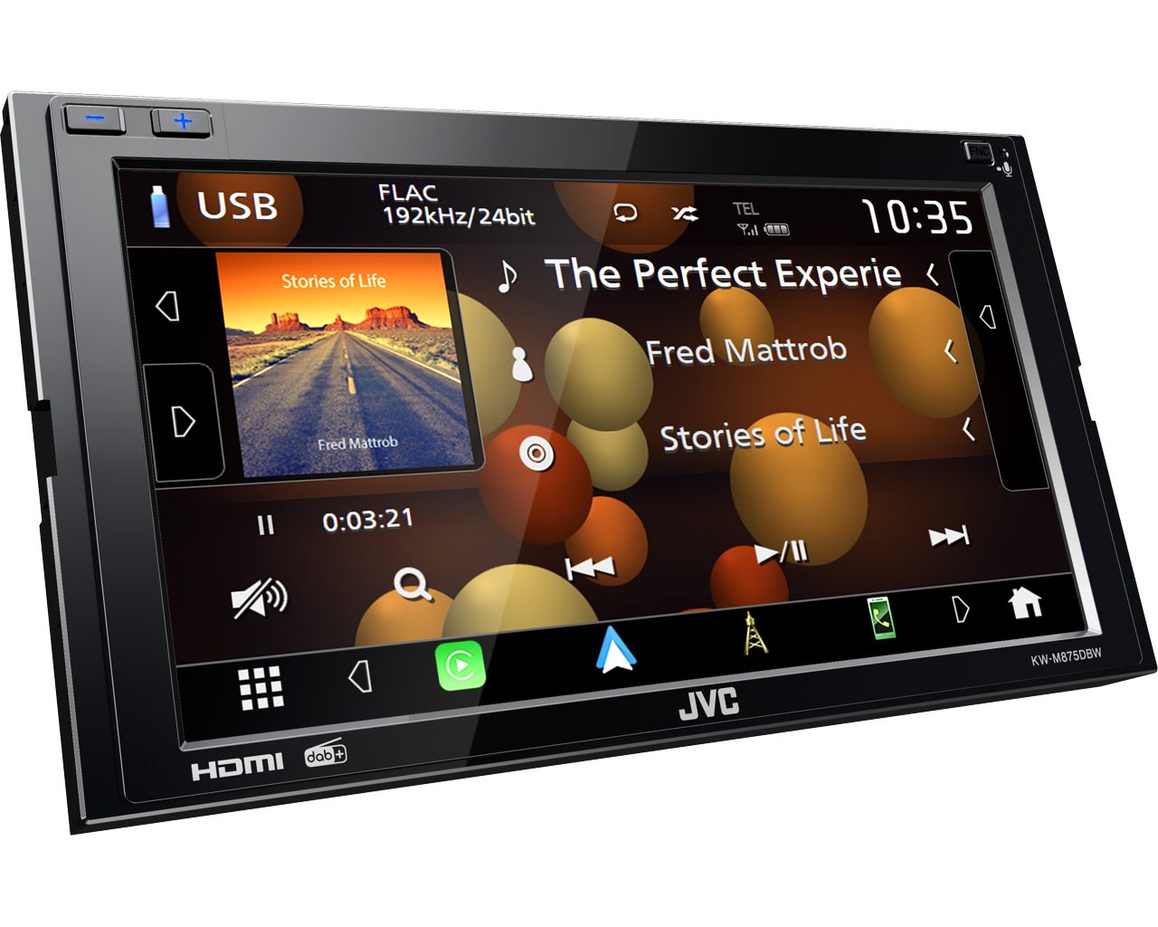 Apple Bluetoaoth JVC CarPlay KW-M875DBW Autoradio DAB+ Android-Auto