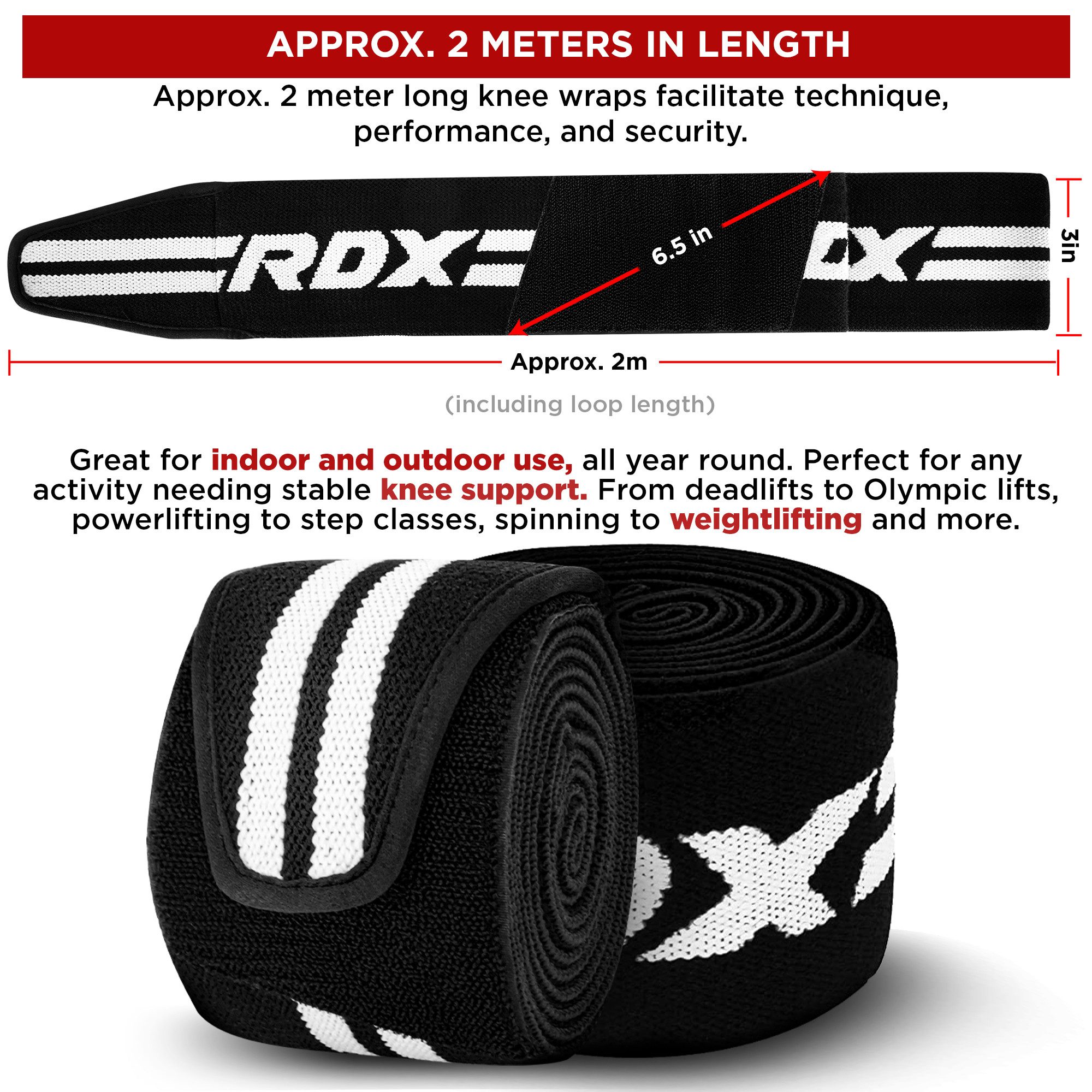 RDX Knieschutz RDX Kniebandagen Krafttraining, Kniebandagen Kraftsport, Frauen Männer