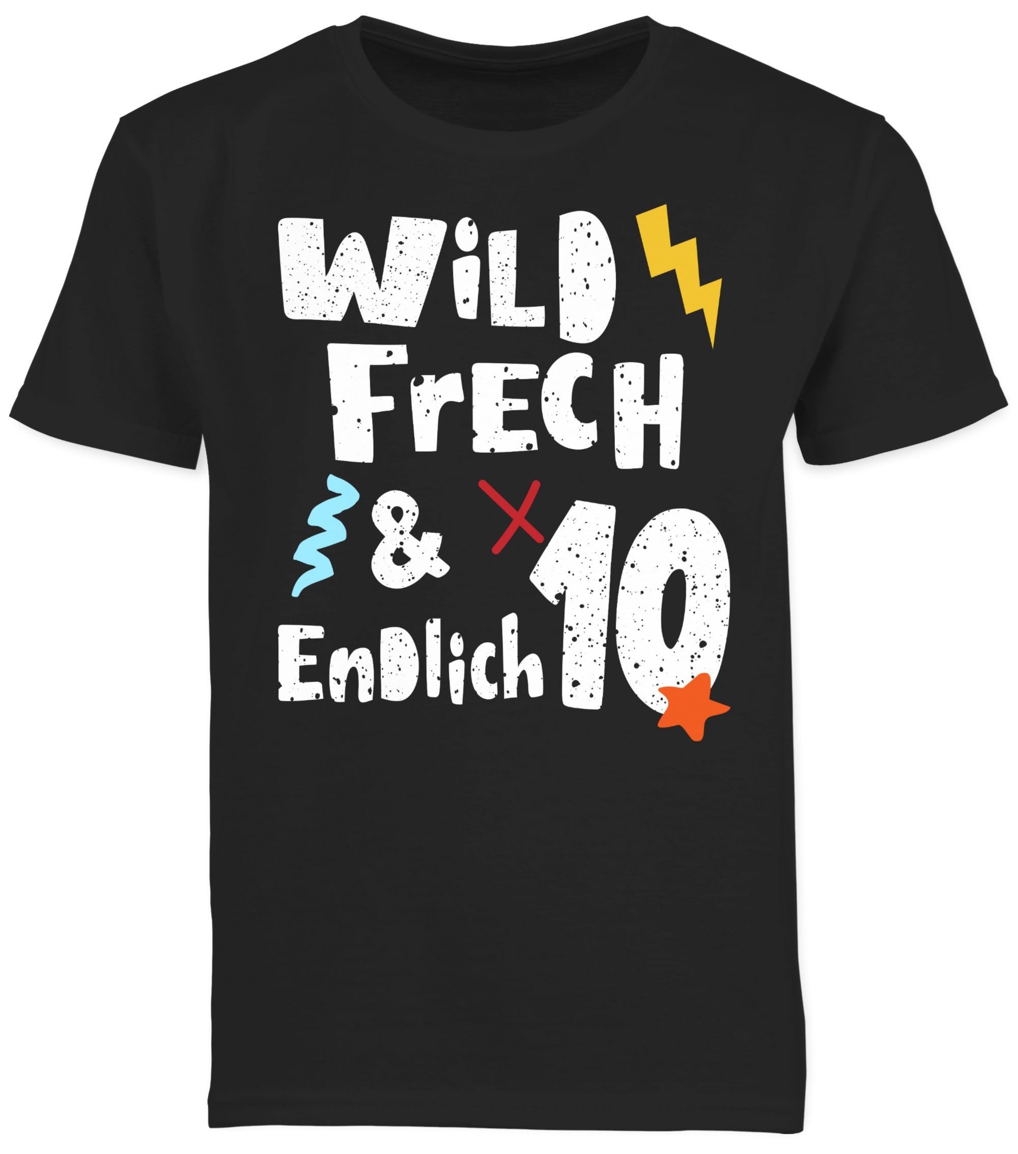 T-Shirt Wild frech und endlich 10 - Zehn Jahre Wunderbar