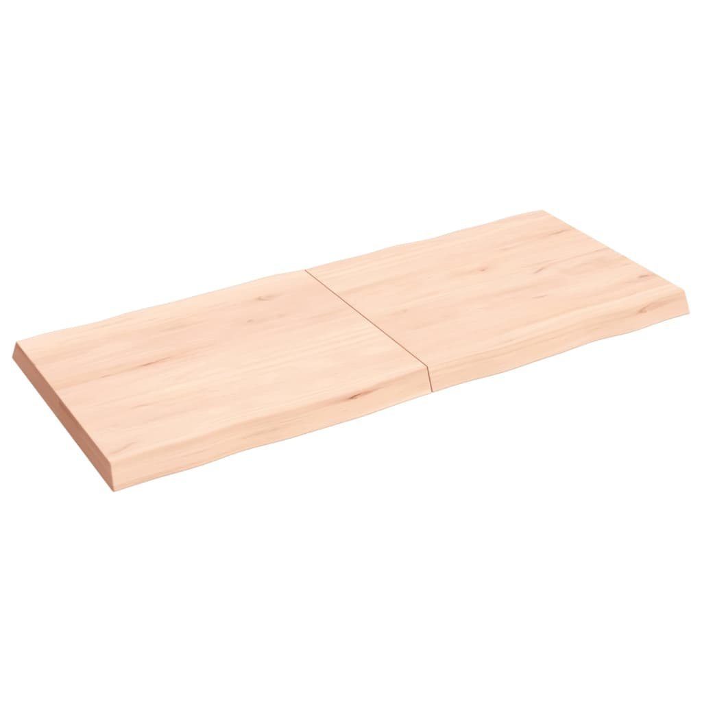 furnicato Tischplatte St) (1 Unbehandelt cm Massivholz 140x60x(2-6) Baumkante
