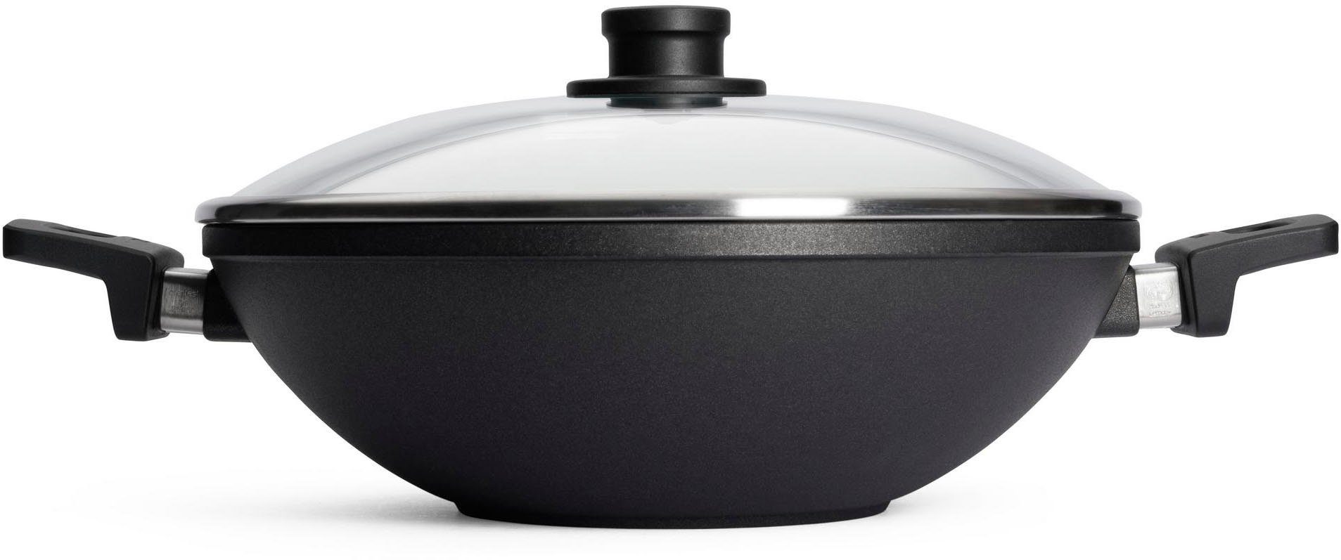 WOLL MADE IN GERMANY Wok Nowo, Aluminiumguss (1-tlg), von Hand gegossen, Ø 32 cm, Made in Germany