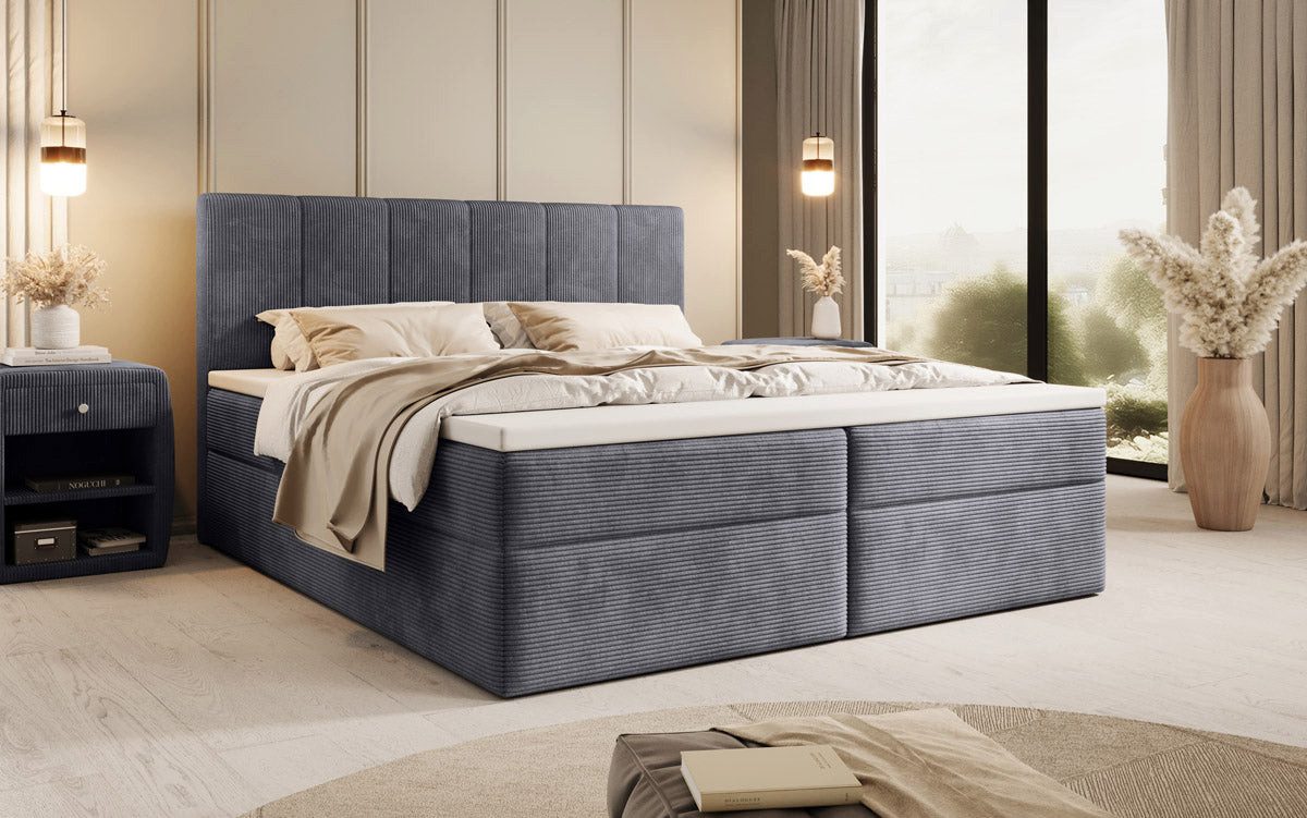 Luxusbetten24 Boxspringbett Aurelia Cord, mit Stauraum günstig online kaufen