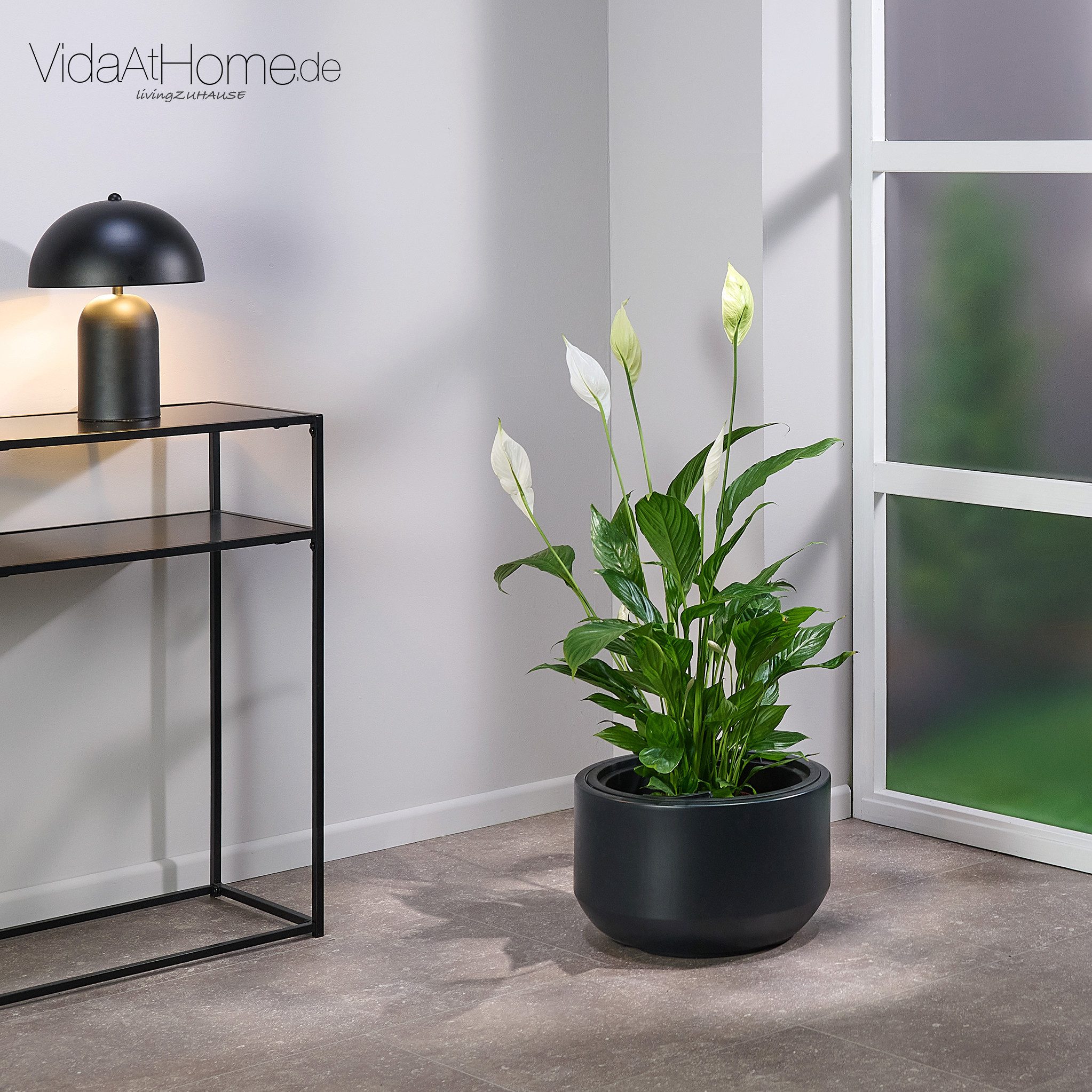 VidaAtHome.de Blumentopf Pflanzgefäß CLEA ø 40er mit Bewässerungseinsatz