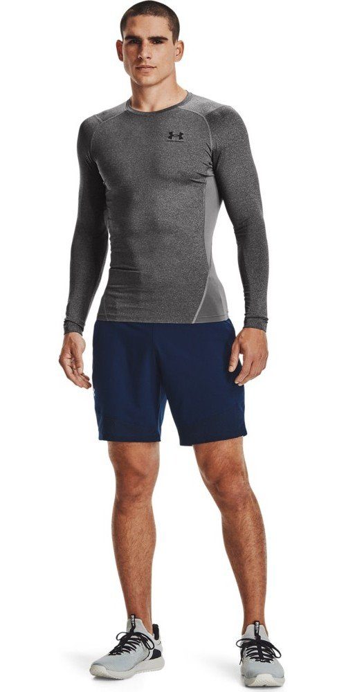 Under Armour® Longsleeve HeatGear Langarm-Oberteil Carbon 090 Armour Heather