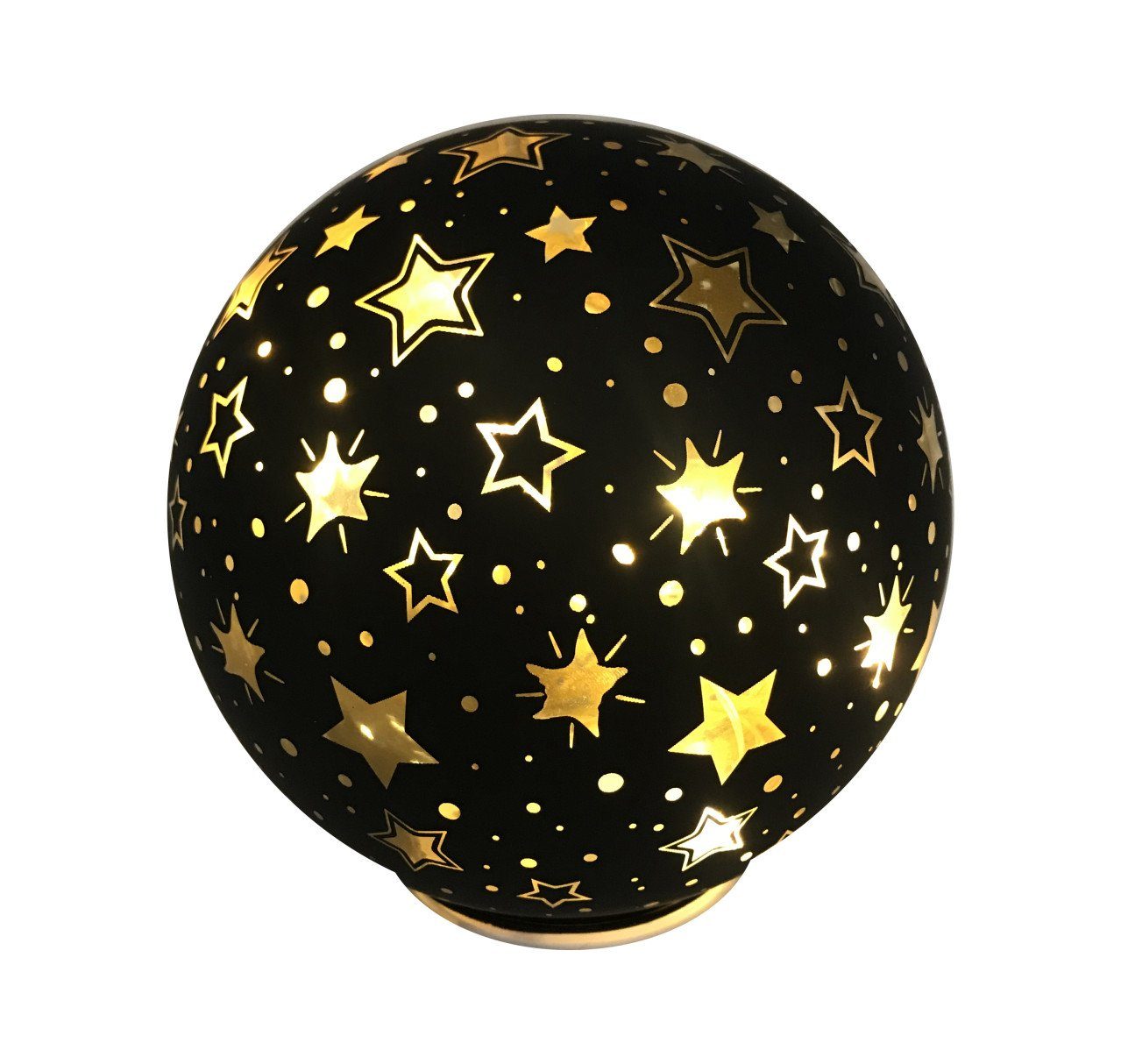 Trend Line Dekofigur TrendLine LED Kugel schwarz Ø 15 cm warmweiß mit günstig online kaufen